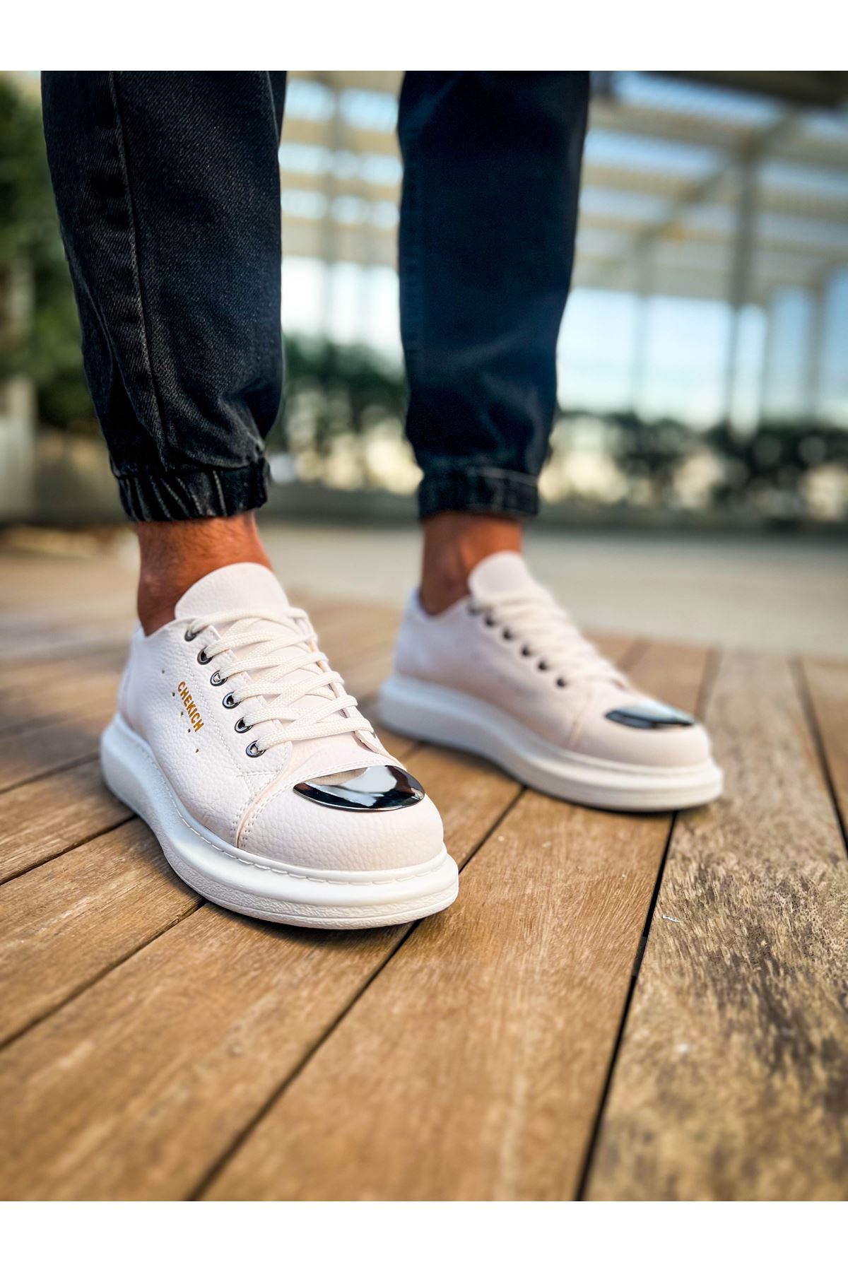 Chekich CH175 Günlük Erkek Ayakkabı Beyaz - Görsel 3