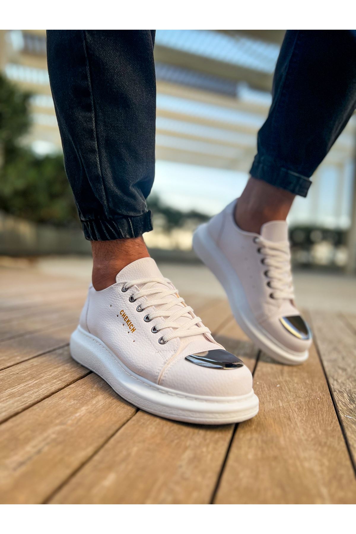 Chekich CH175 Günlük Erkek Ayakkabı Beyaz - Görsel 4