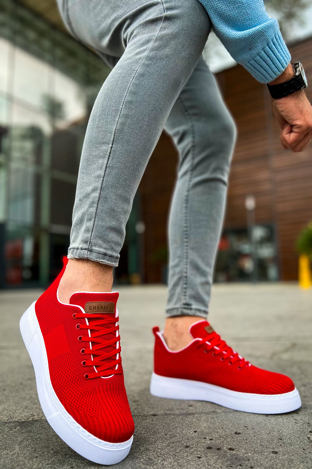 Chekich CH413 Günlük Erkek Ayakkabı Kırmızı - Görsel 3