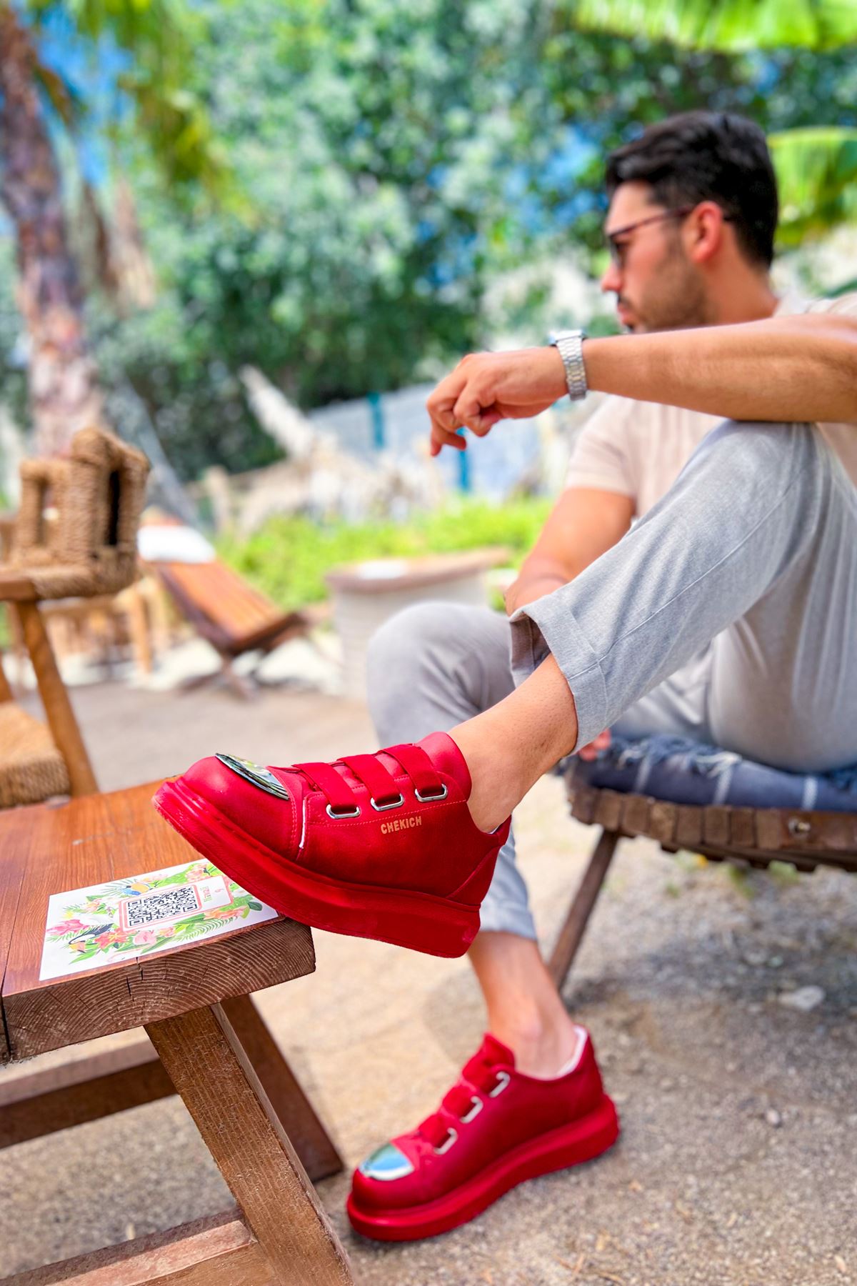 Chekich CH251 Günlük Erkek Ayakkabı Kırmızı - Görsel 4