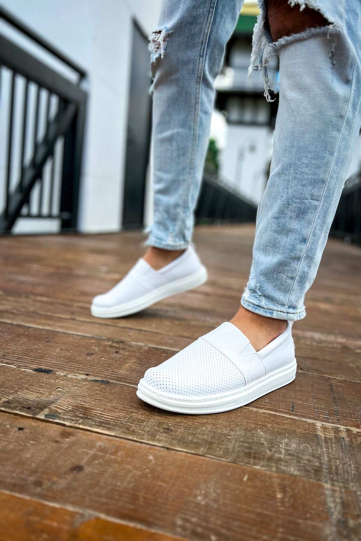 Chekich CH091 Günlük Erkek Ayakkabı Beyaz - Görsel 5