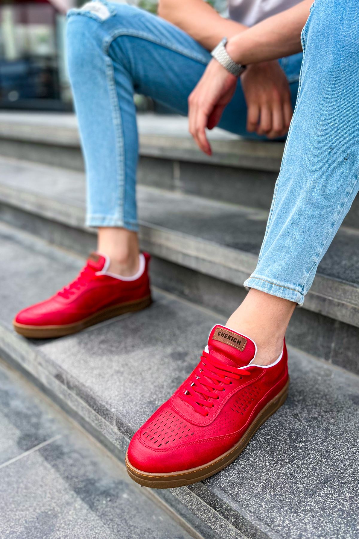 Chekich CH157 Günlük Erkek Ayakkabı Kırmızı - Görsel 4