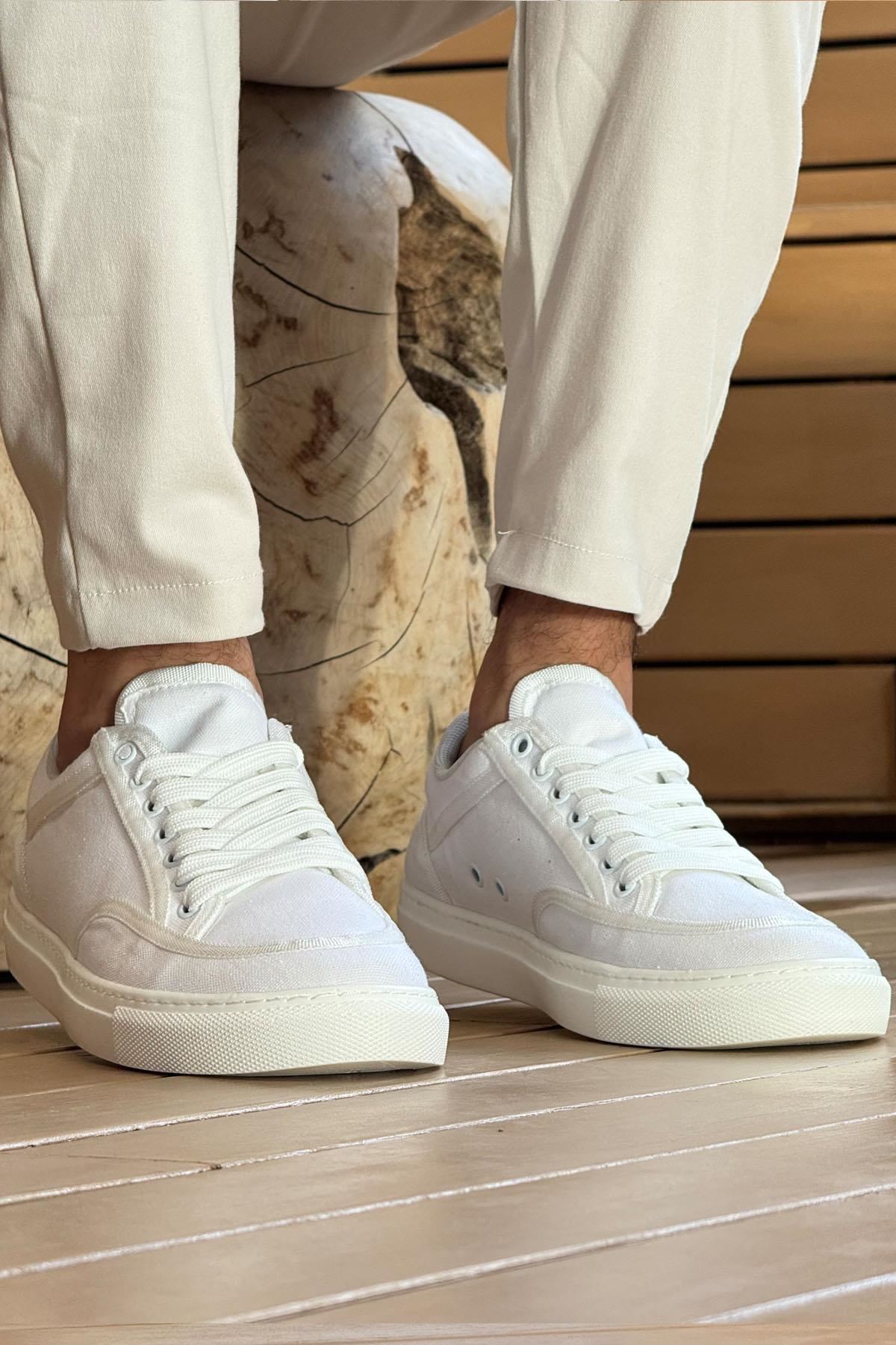 Chekich CH250 Günlük Erkek Ayakkabı BEYAZ Keten