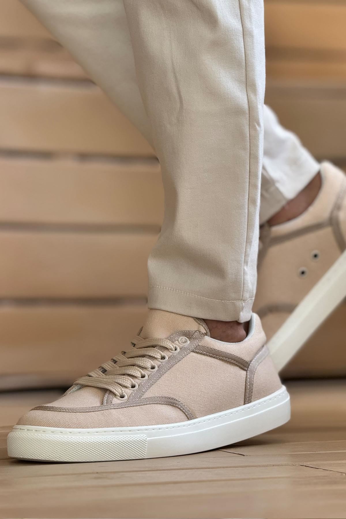 Chekich CH250 Günlük Erkek Ayakkabı BEJ Keten