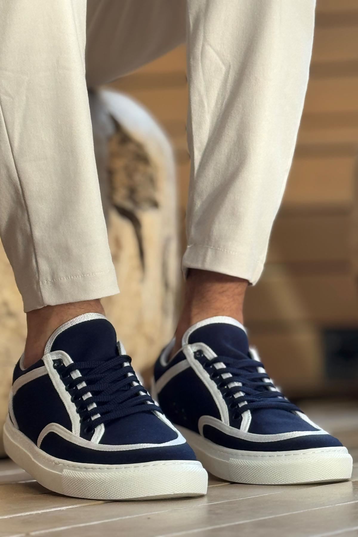 Chekich CH250 Günlük Erkek Ayakkabı Lacivert Keten