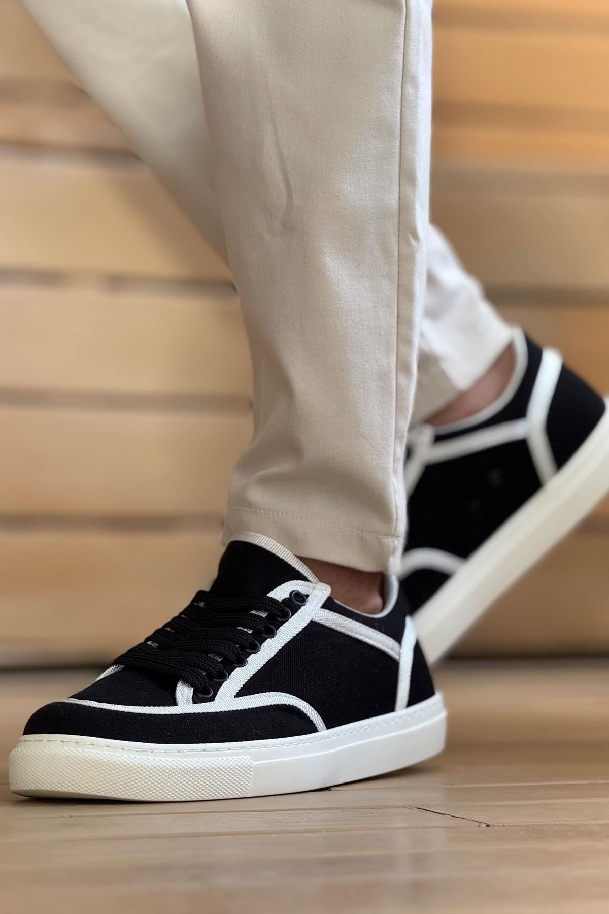 Chekich CH250 Günlük Erkek Ayakkabı SİYAH Keten