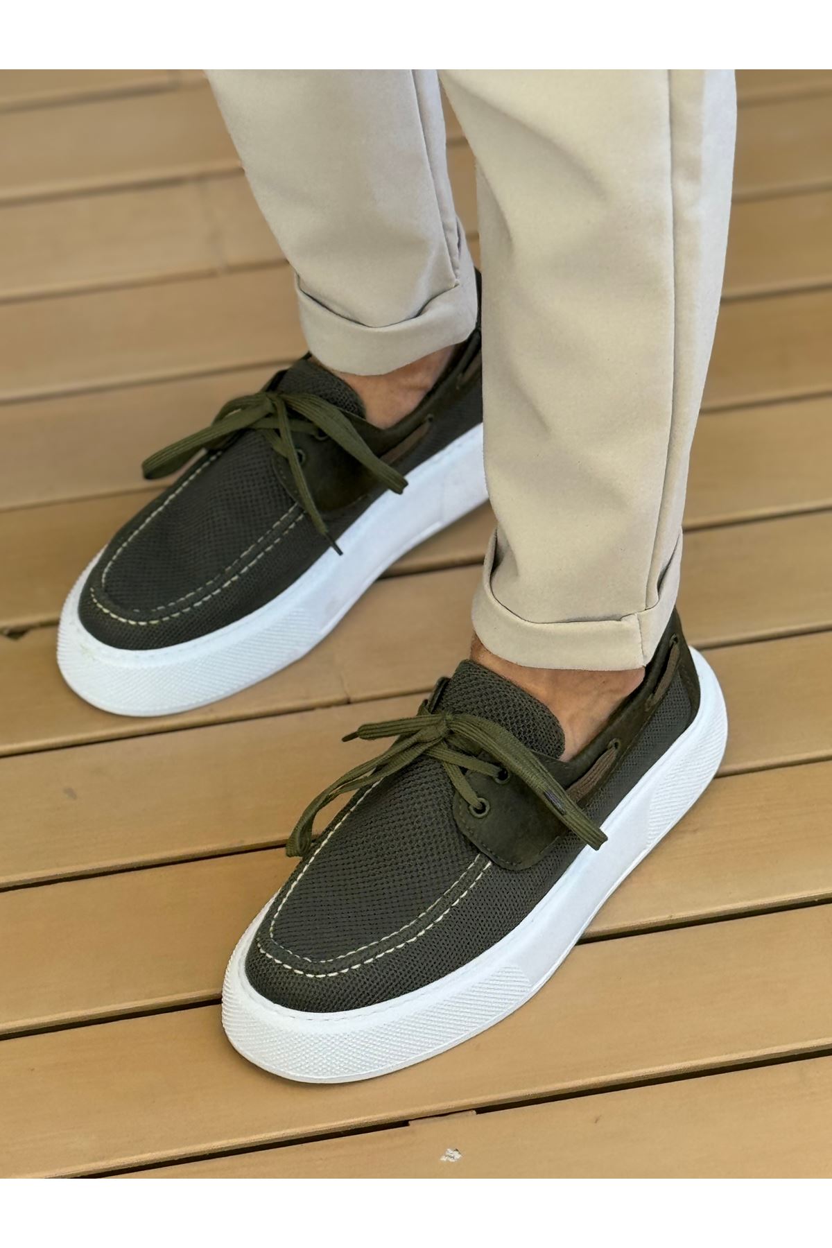 Chekich CH260 Günlük Erkek Ayakkabı HAKI - Görsel 2
