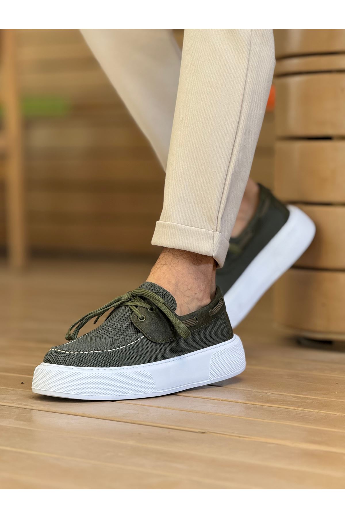 Chekich CH260 Günlük Erkek Ayakkabı HAKI - Görsel 3