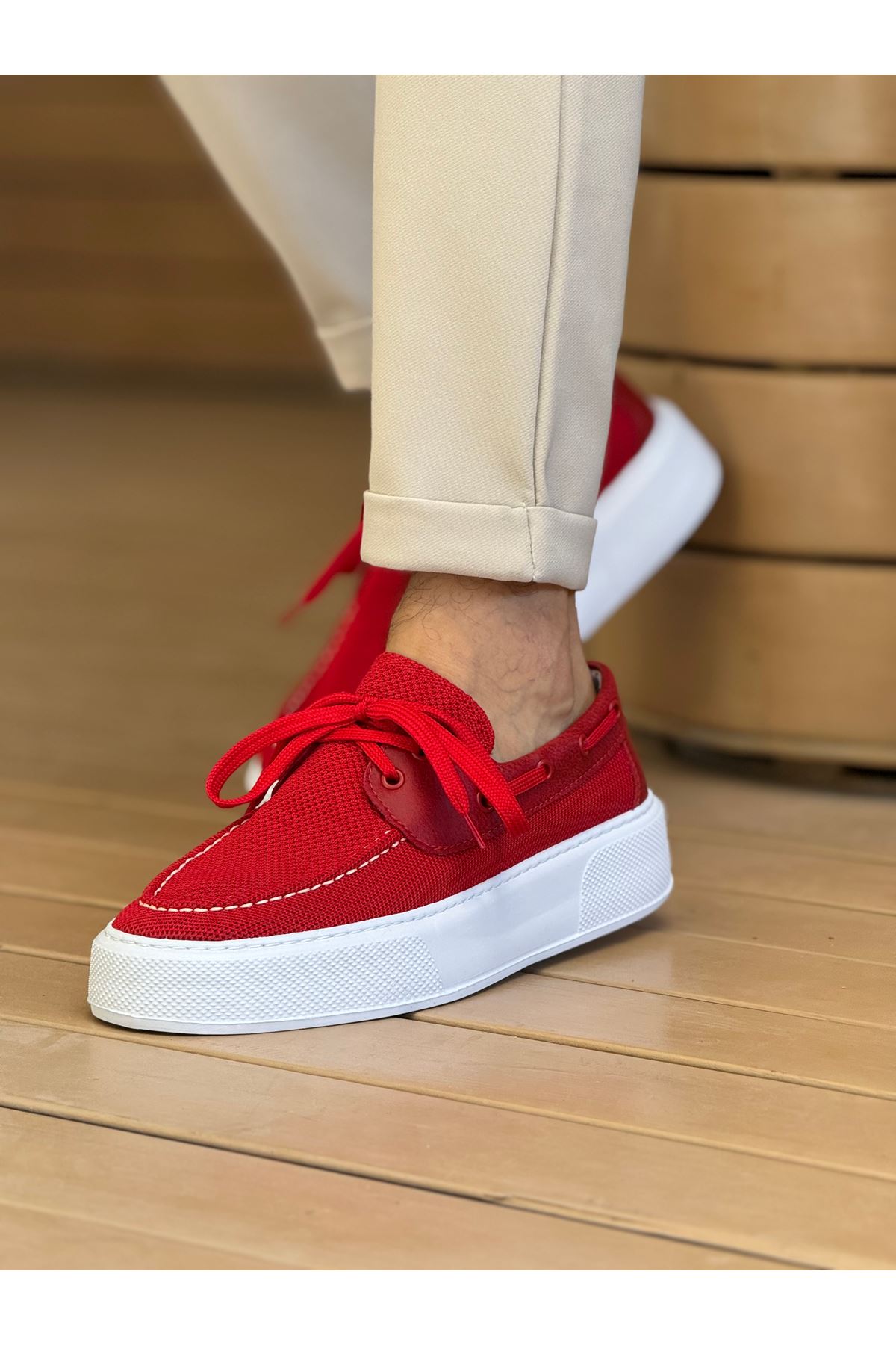 Chekich CH260 Günlük Erkek Ayakkabı KIRMIZI - Görsel 3