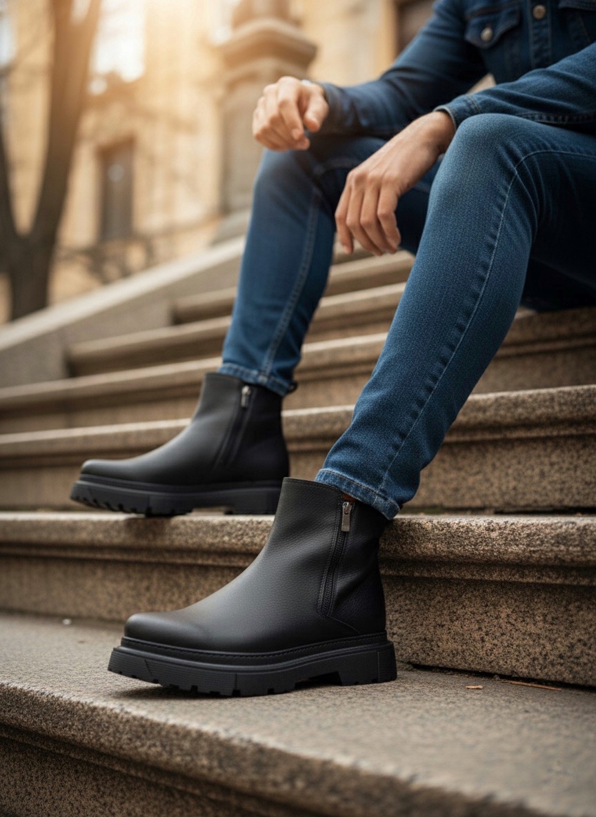 Boa BA0777 Erkek Bot Siyah