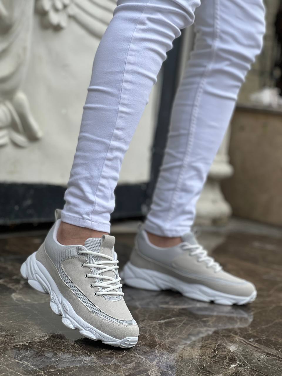 Boa KB-707 Erkek Günlük Ayakkabı taş Süet