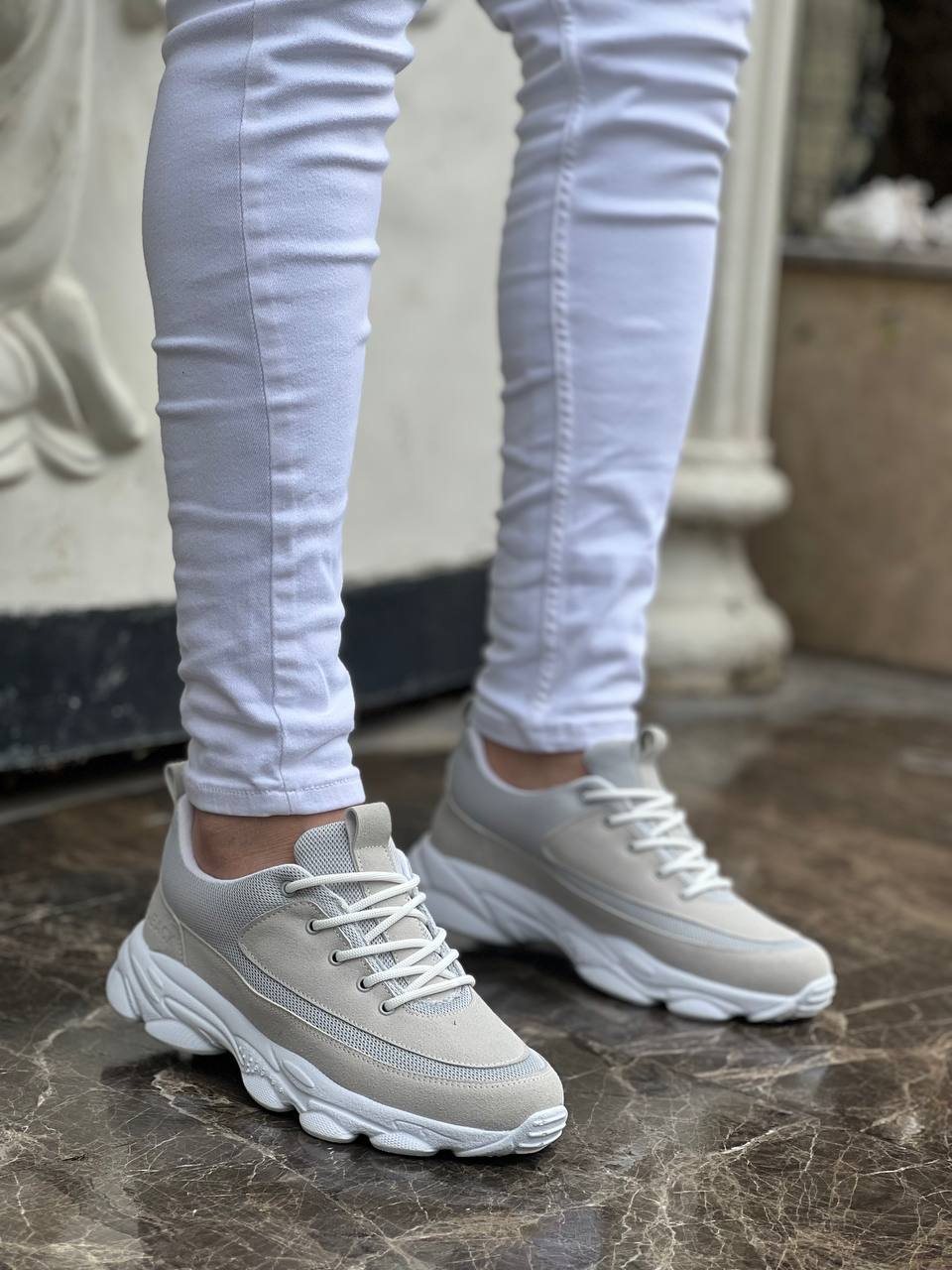 Boa KB-707 Erkek Günlük Ayakkabı taş Süet