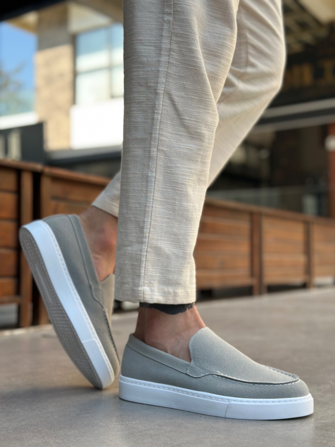 Boa BA0241 Erkek Günlük Ayakkabı Gri Süet