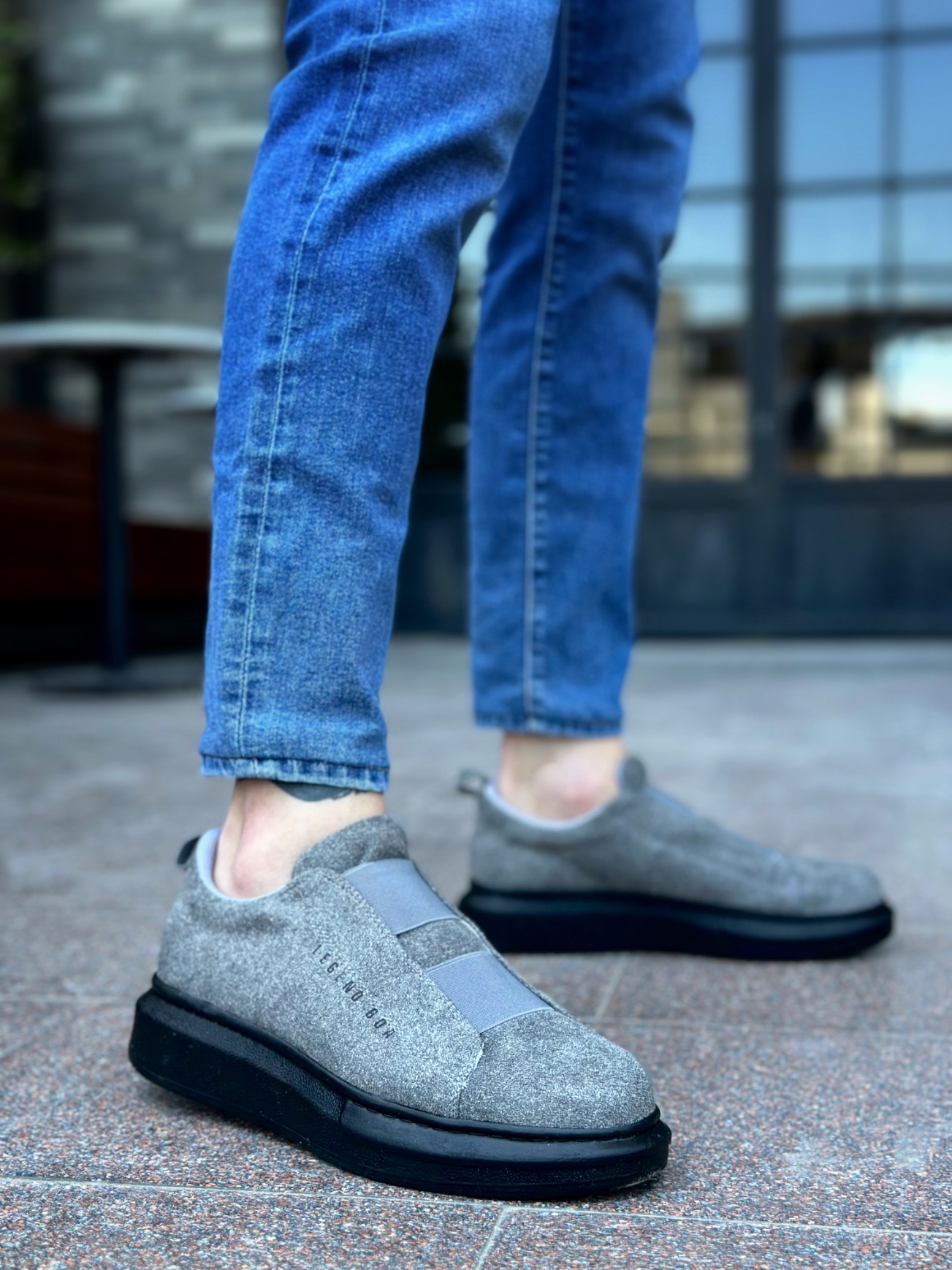 Boa BA0307 Erkek Günlük Ayakkabı Koyu Gri Süet