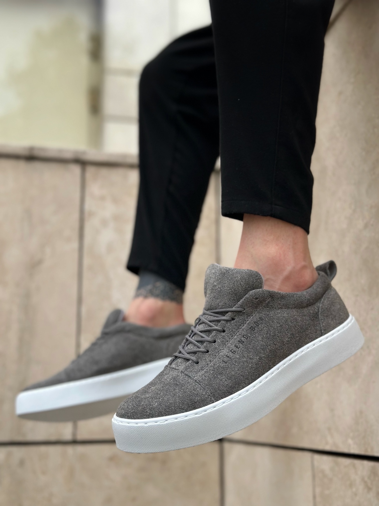 Boa BA104- Erkek Günlük Ayakkabı GRİ Süet