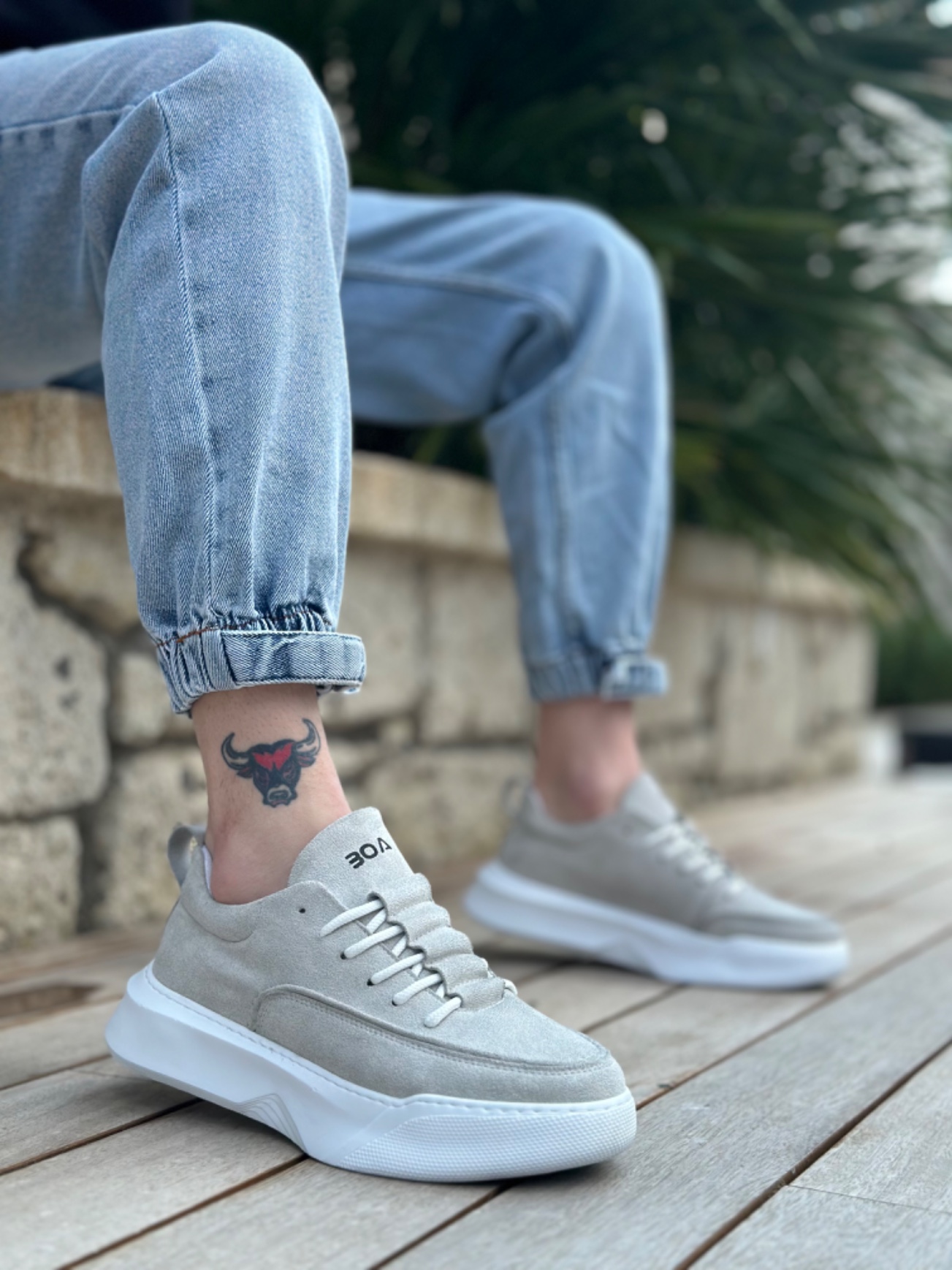 Boa BA0332 Erkek Günlük Ayakkabı Gri Süet