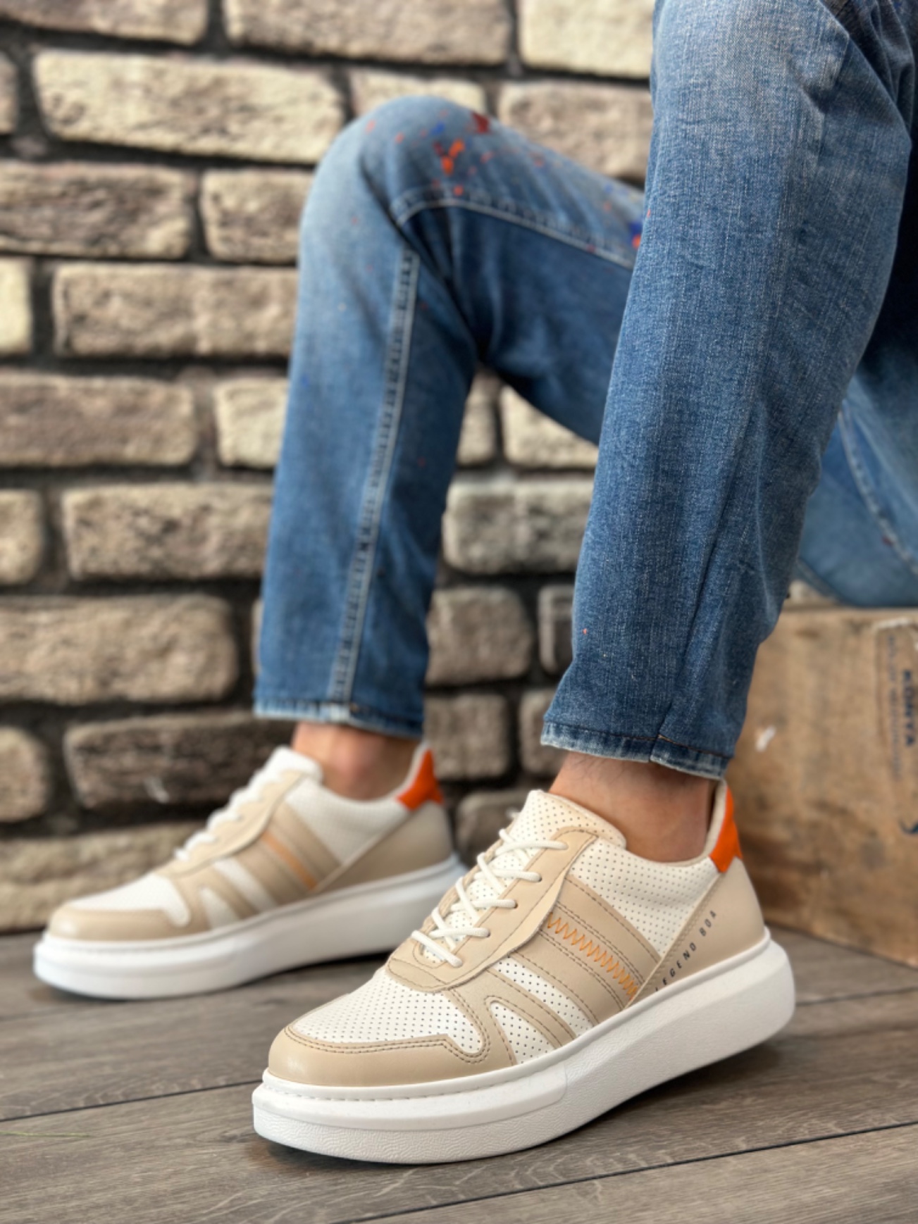 Boa BA0548 Erkek Günlük Ayakkabı Krem