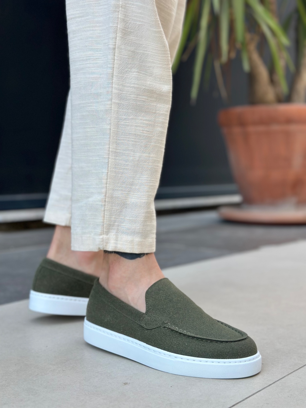 Boa BA0241 Erkek Günlük Ayakkabı Haki Süet