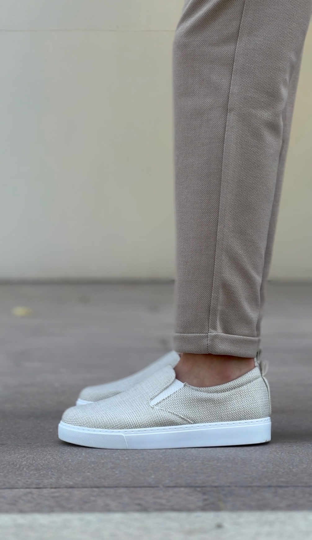 Boa BA0339 Erkek Günlük Ayakkabı Krem Keten