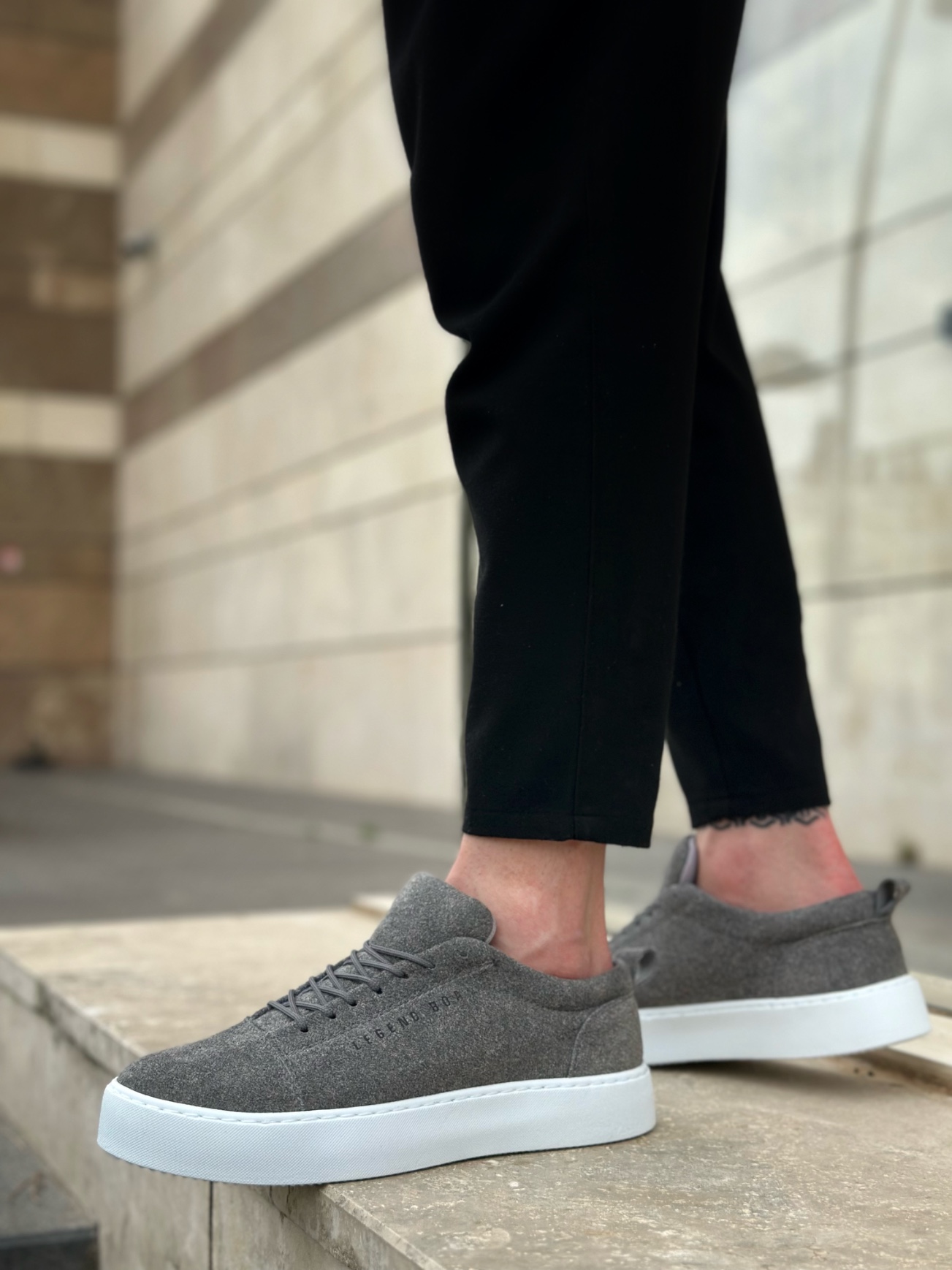 Boa BA104- Erkek Günlük Ayakkabı GRİ Süet