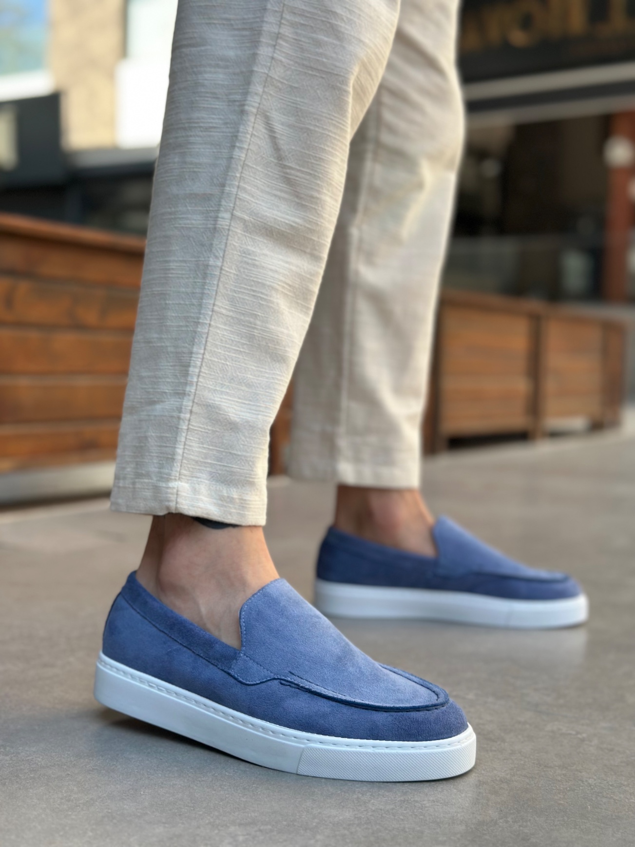 Boa BA0241 Erkek Günlük Ayakkabı Mavi Süet