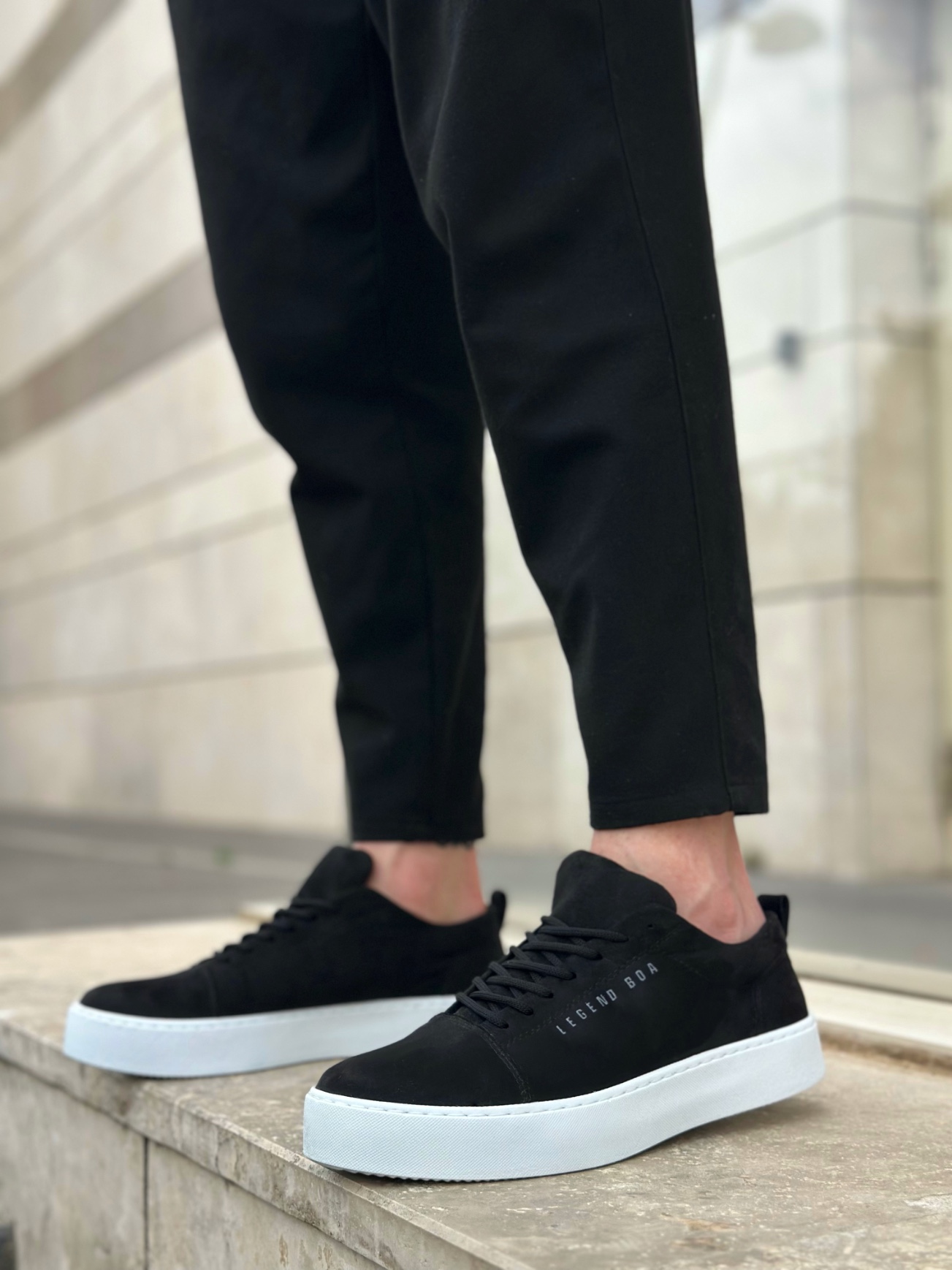 Boa BA104- Erkek Günlük Ayakkabı SİYAH  Süet