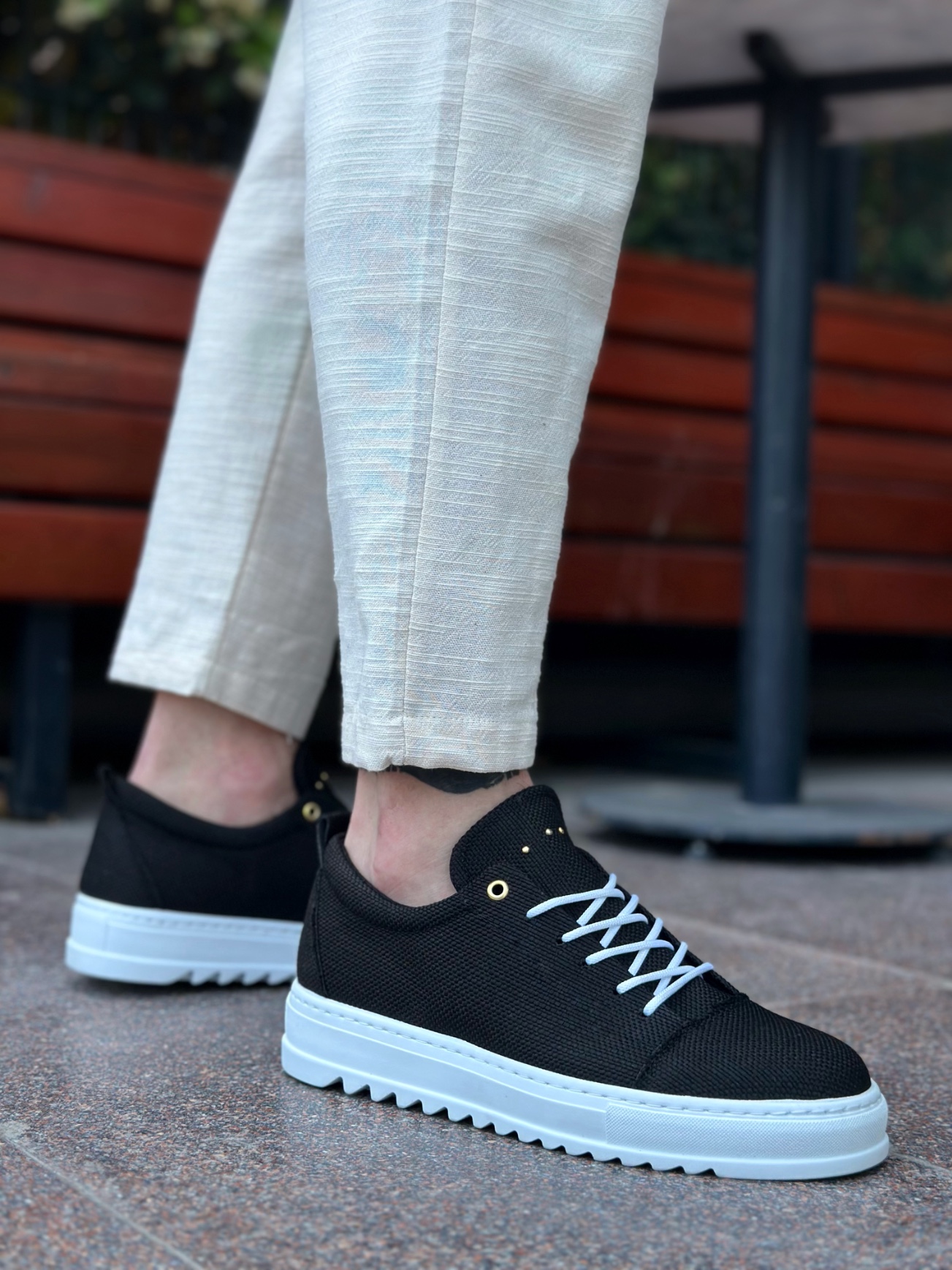 Boa BA0152 Erkek Günlük Ayakkabı SİYAH Keten