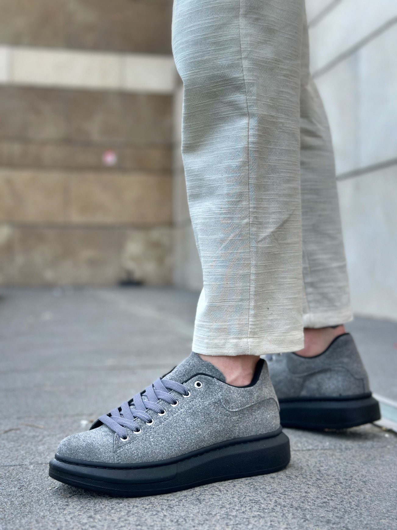 Boa BA0547 Erkek Günlük Ayakkabı Koyu Gri Süet