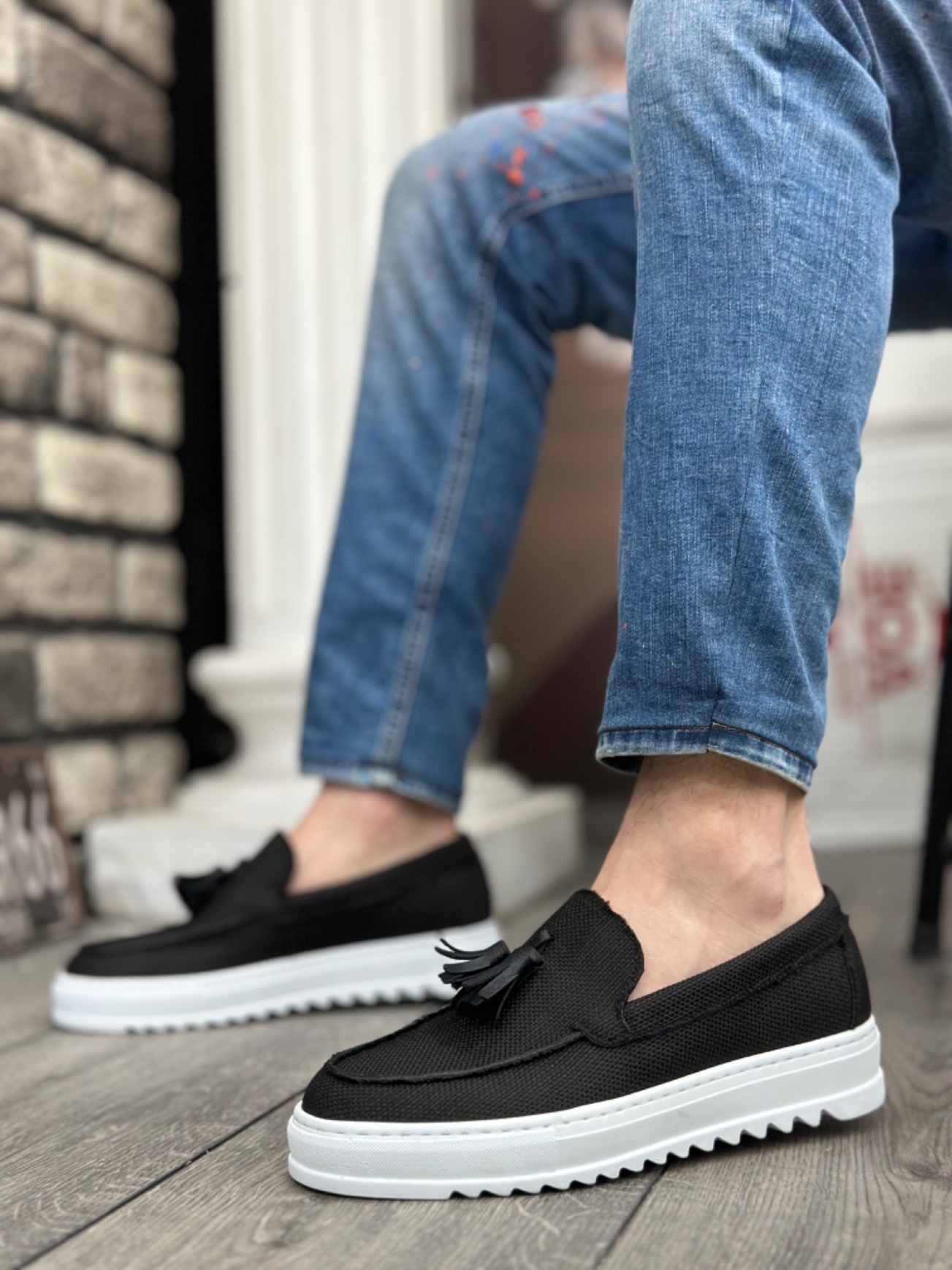 Boa BA0154 Erkek Günlük Ayakkabı SİYAH Keten