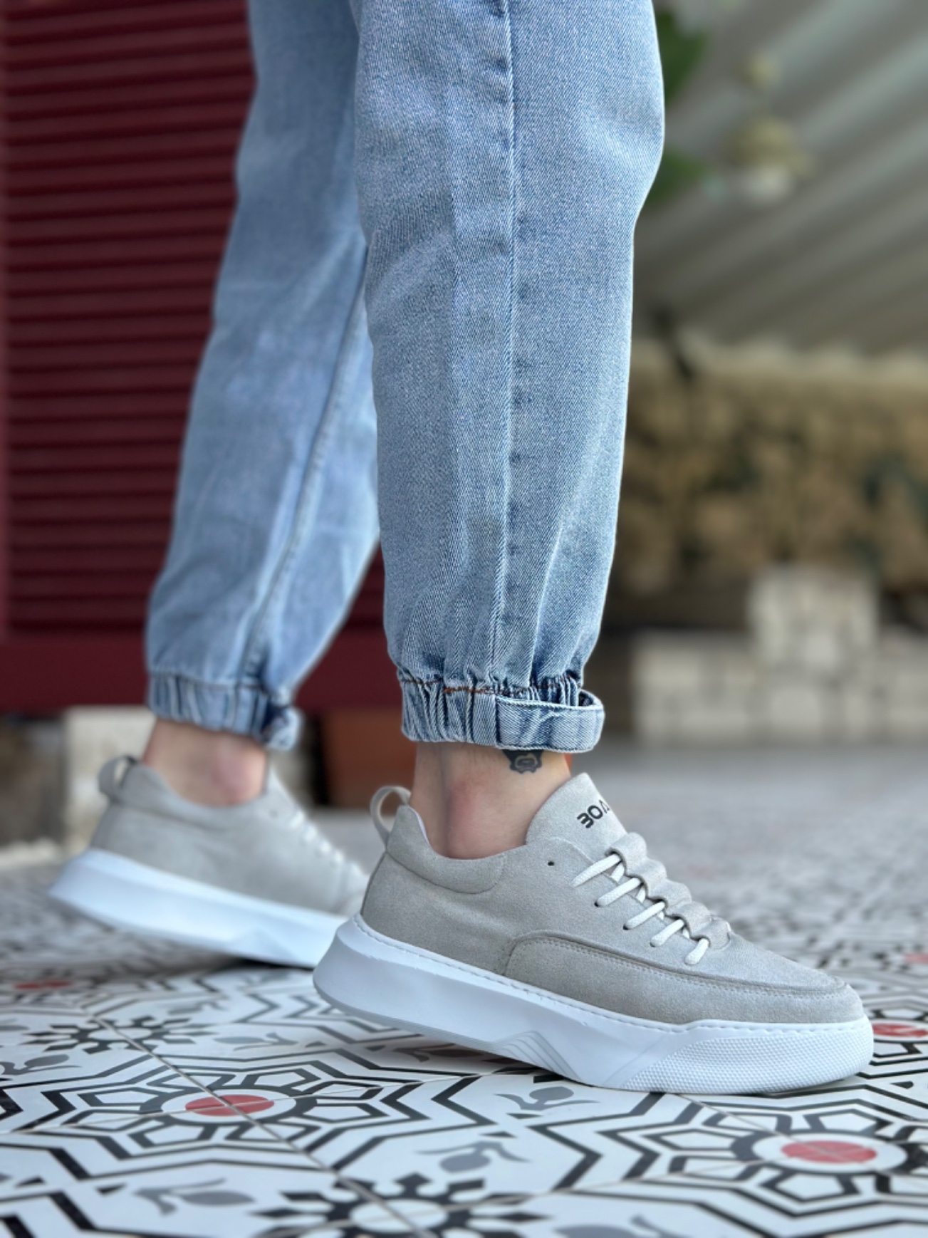 Boa BA0332 Erkek Günlük Ayakkabı Gri Süet