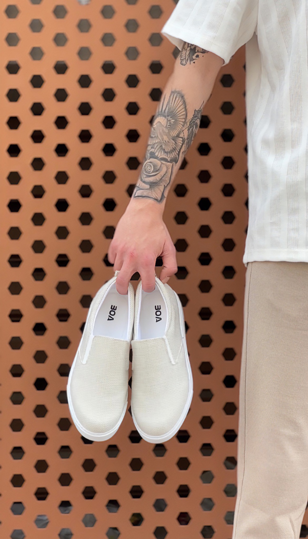 Boa BA0339 Erkek Günlük Ayakkabı Krem Keten