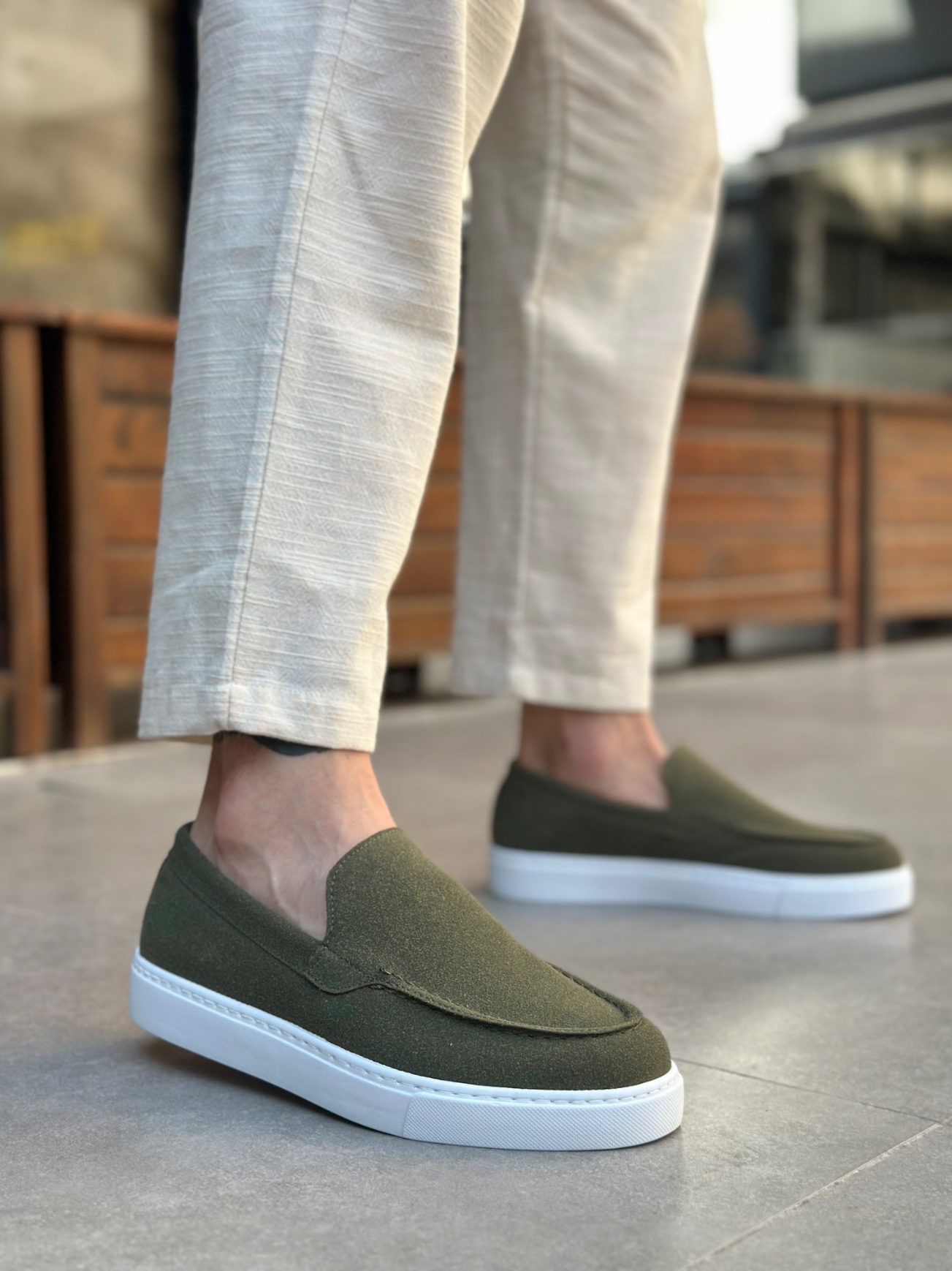 Boa BA0241 Erkek Günlük Ayakkabı Haki Süet