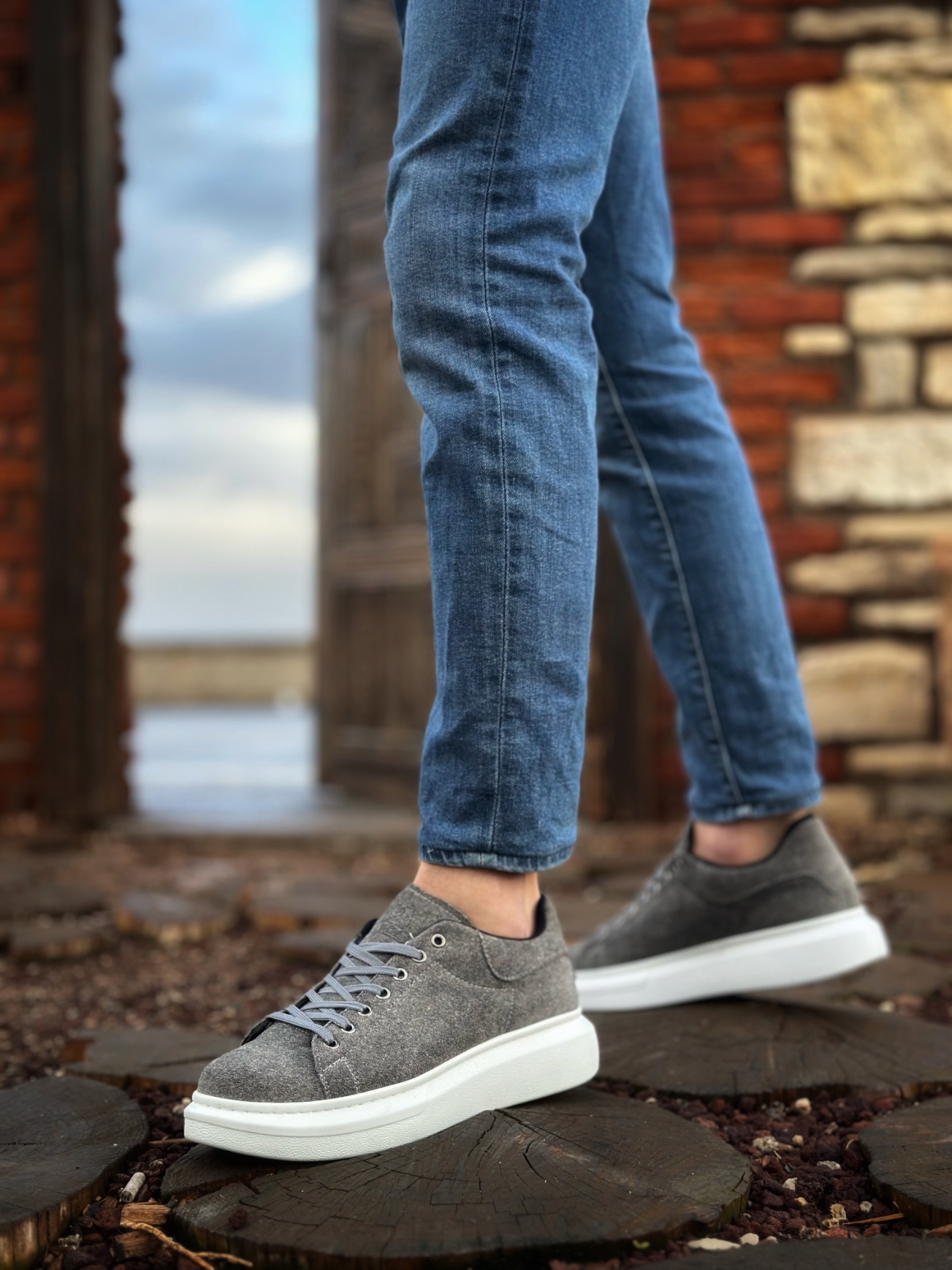 Boa BA0547 Erkek Günlük Ayakkabı Gri Süet