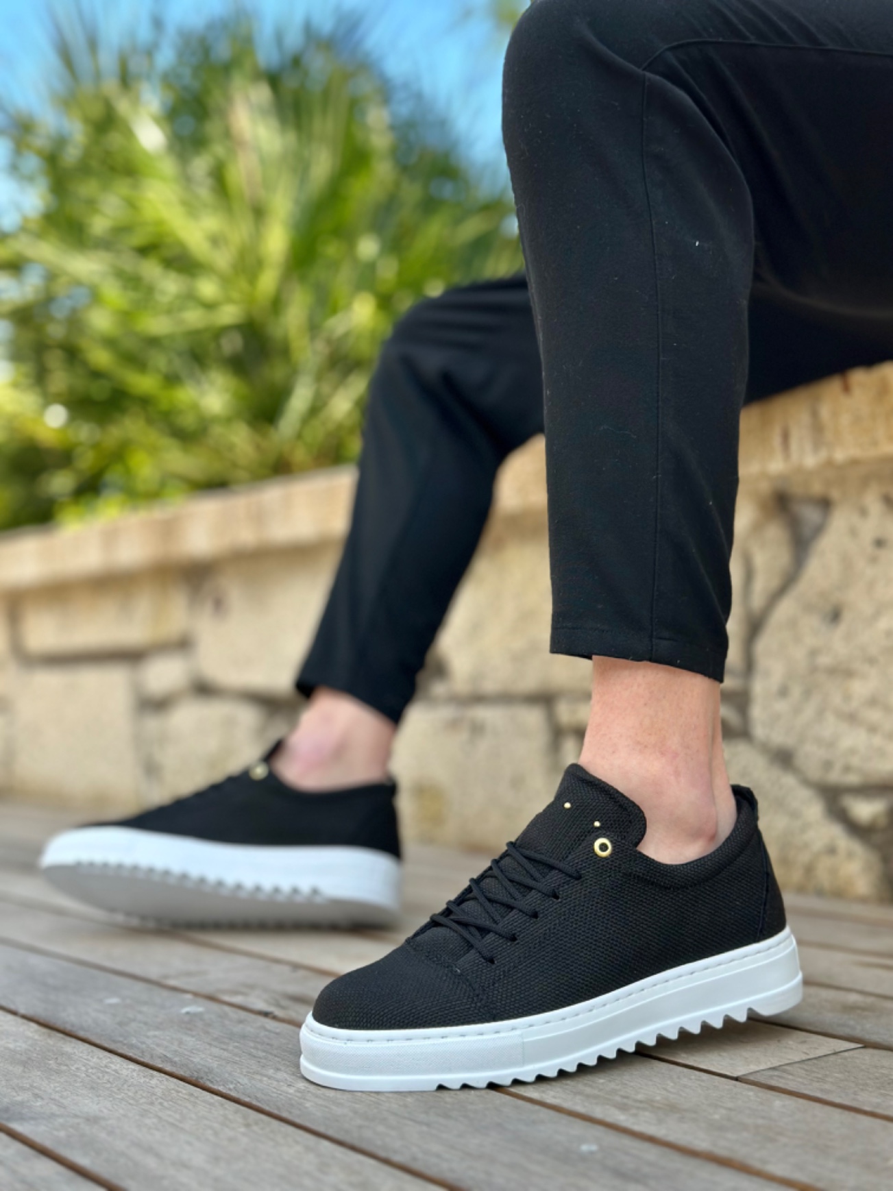 Boa BA0152 Erkek Günlük Ayakkabı SİYAH Keten