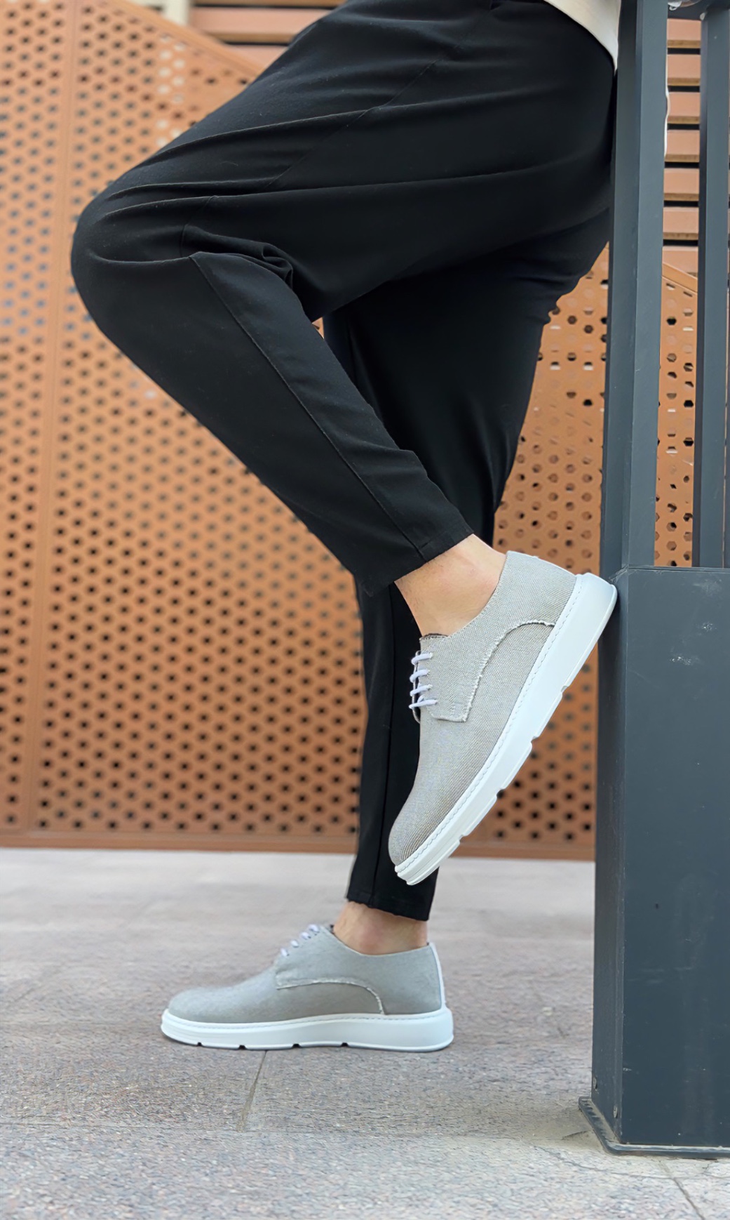 Boa BA0003 Erkek Günlük Ayakkabı GRİ Keten