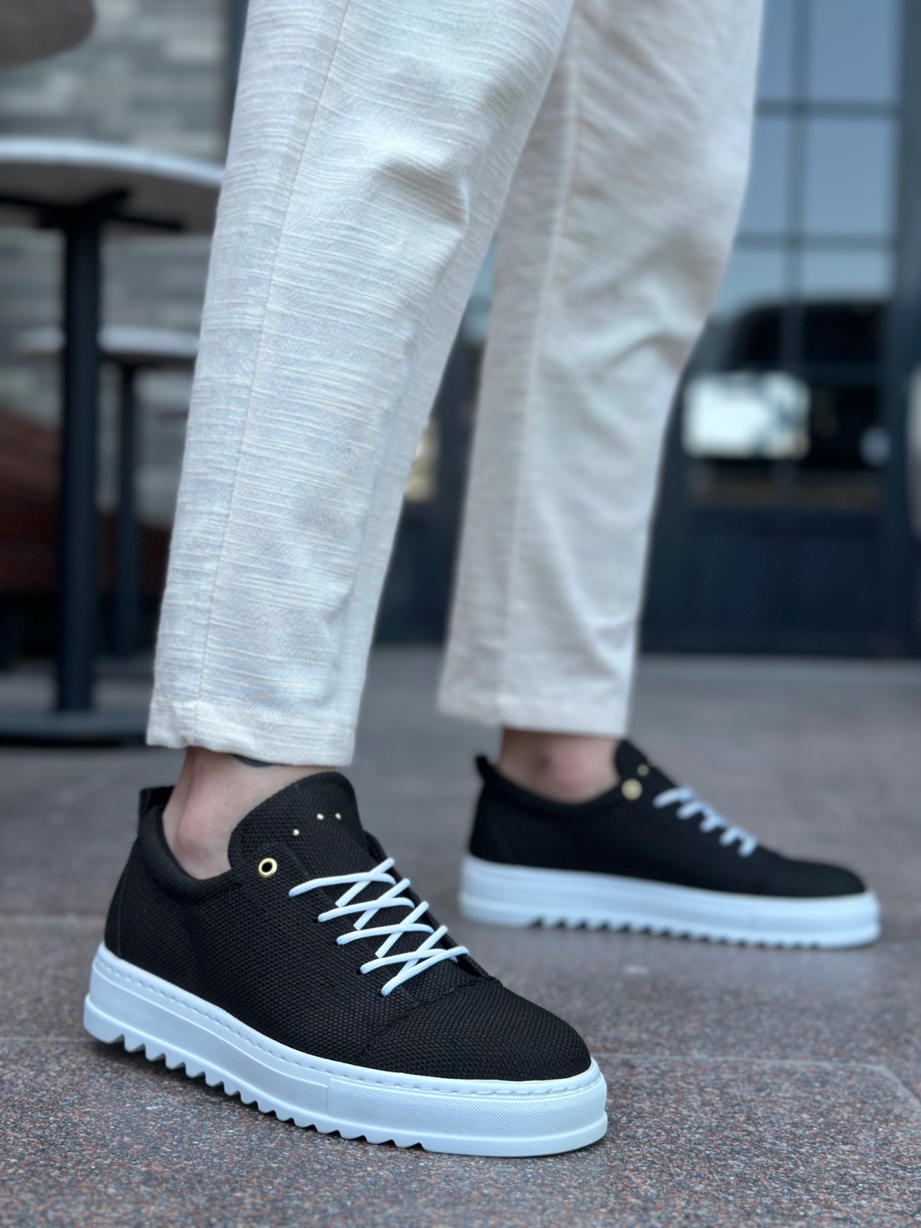 Boa BA0152 Erkek Günlük Ayakkabı SİYAH Keten