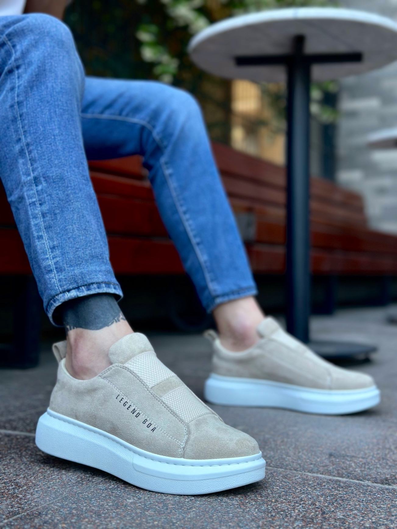 Boa BA0307 Erkek Günlük Ayakkabı Krem Süet