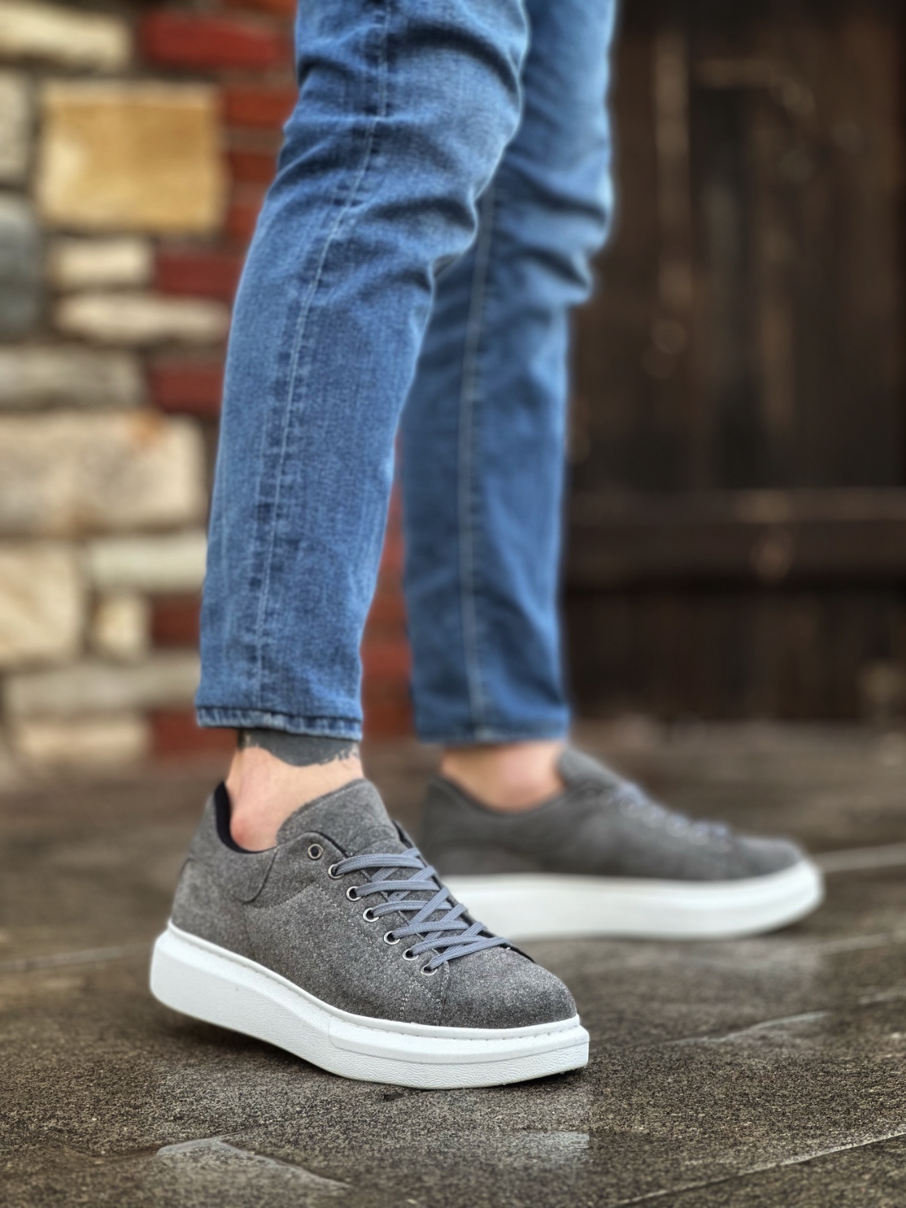 Boa BA0547 Erkek Günlük Ayakkabı Gri Süet