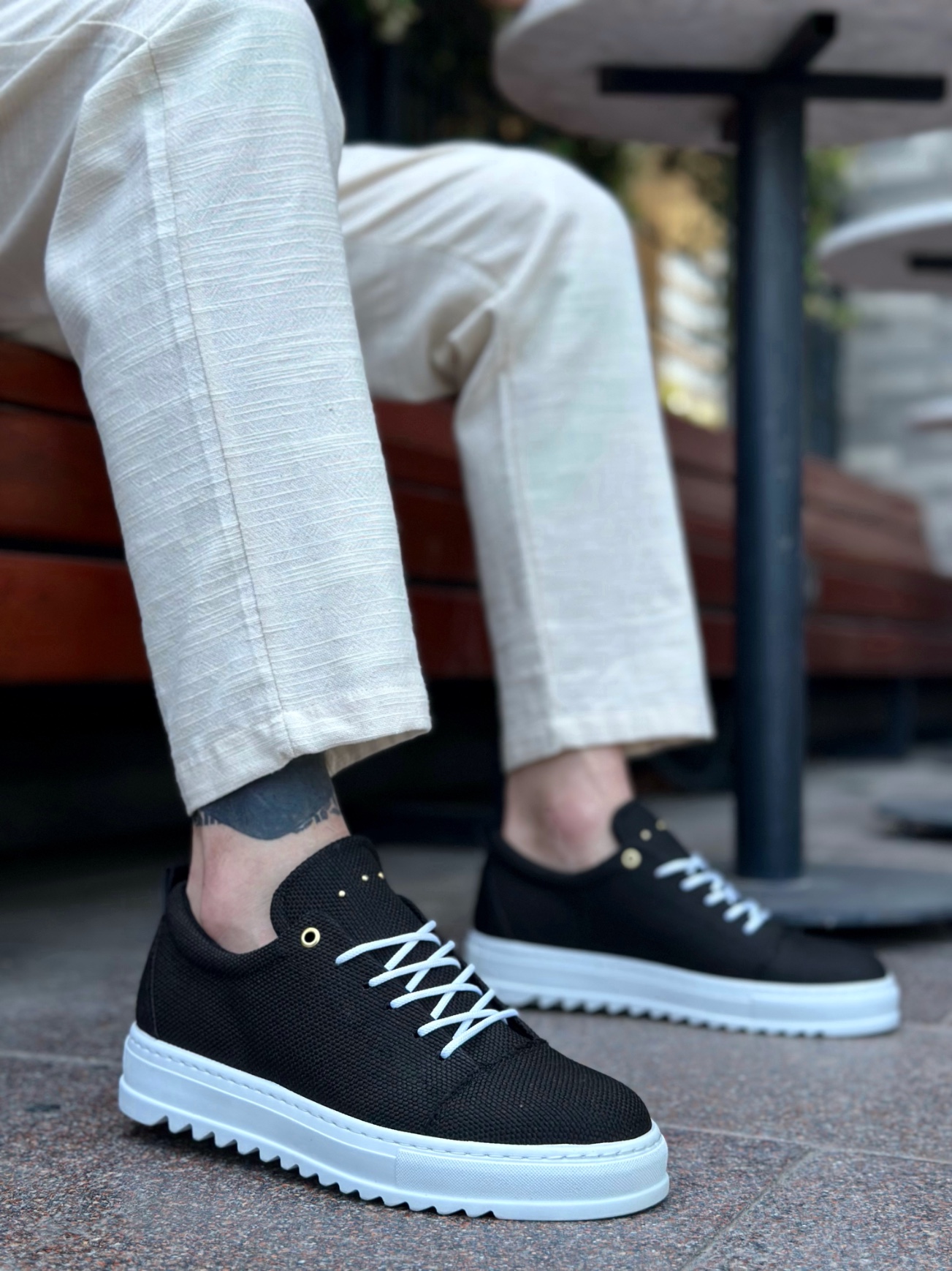 Boa BA0152 Erkek Günlük Ayakkabı SİYAH Keten