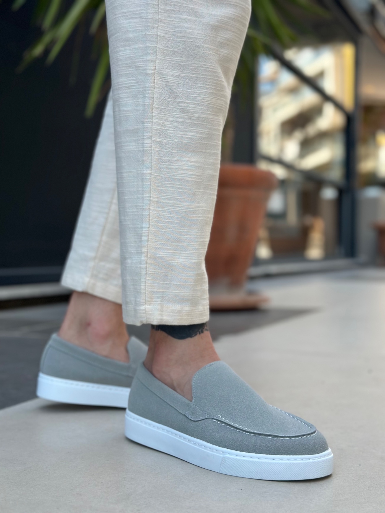 Boa BA0241 Erkek Günlük Ayakkabı Gri Süet