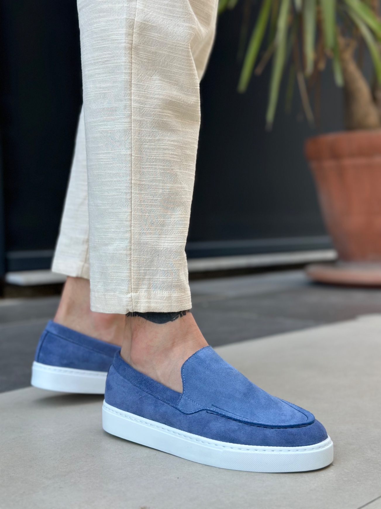 Boa BA0241 Erkek Günlük Ayakkabı Mavi Süet