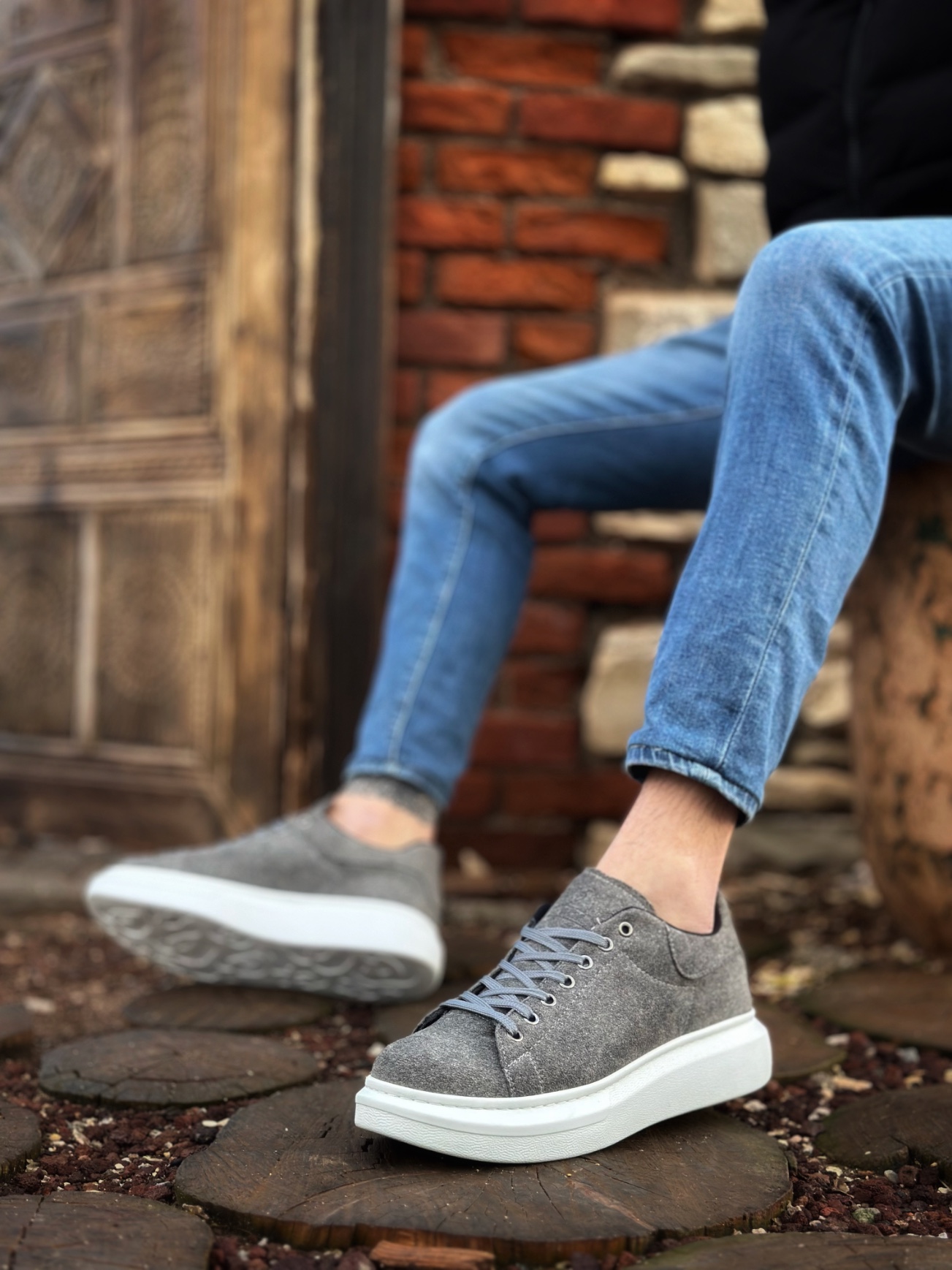 Boa BA0547 Erkek Günlük Ayakkabı Gri Süet