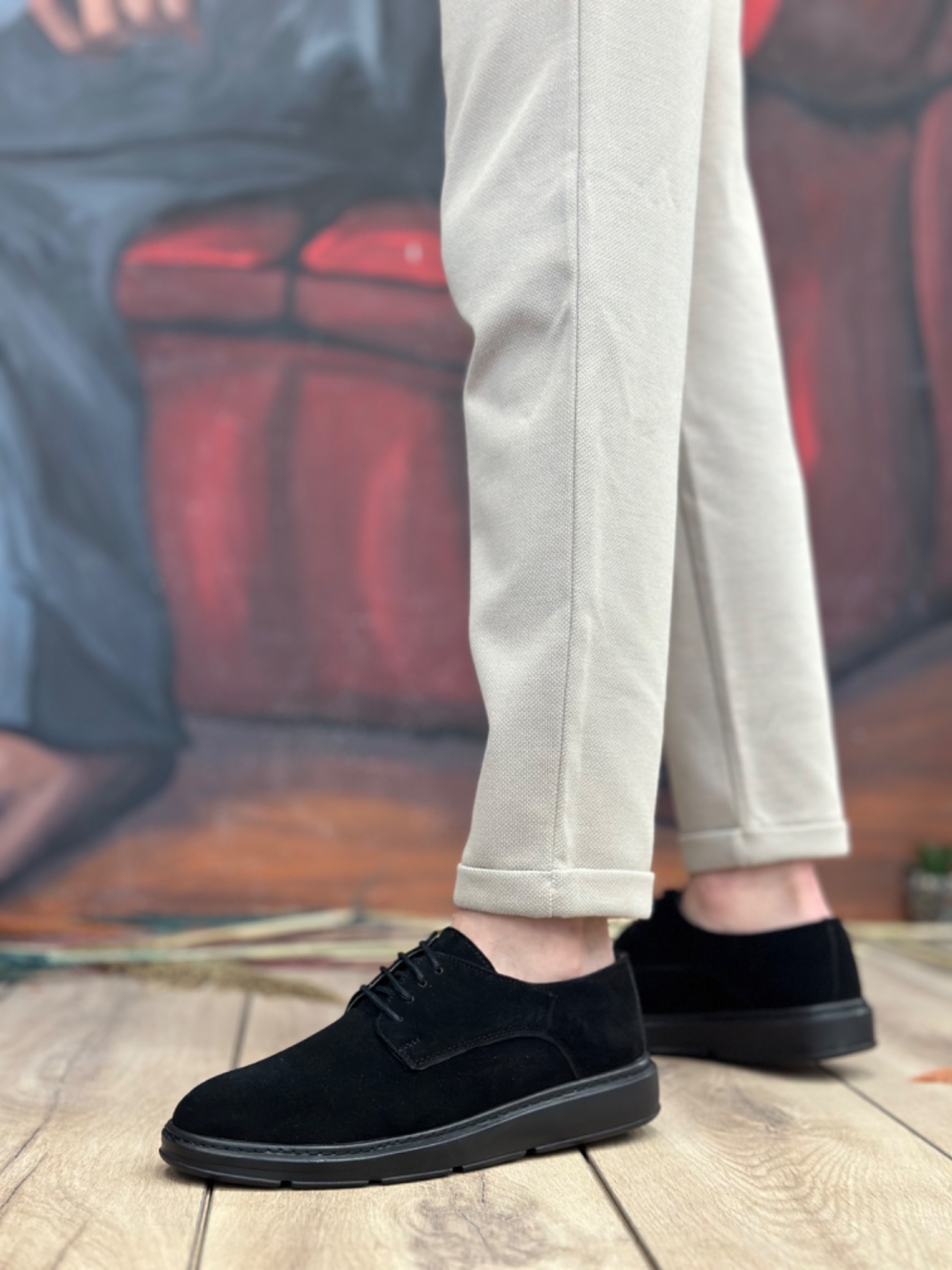 Boa BA0003 Erkek Günlük Ayakkabı Siyah Süet