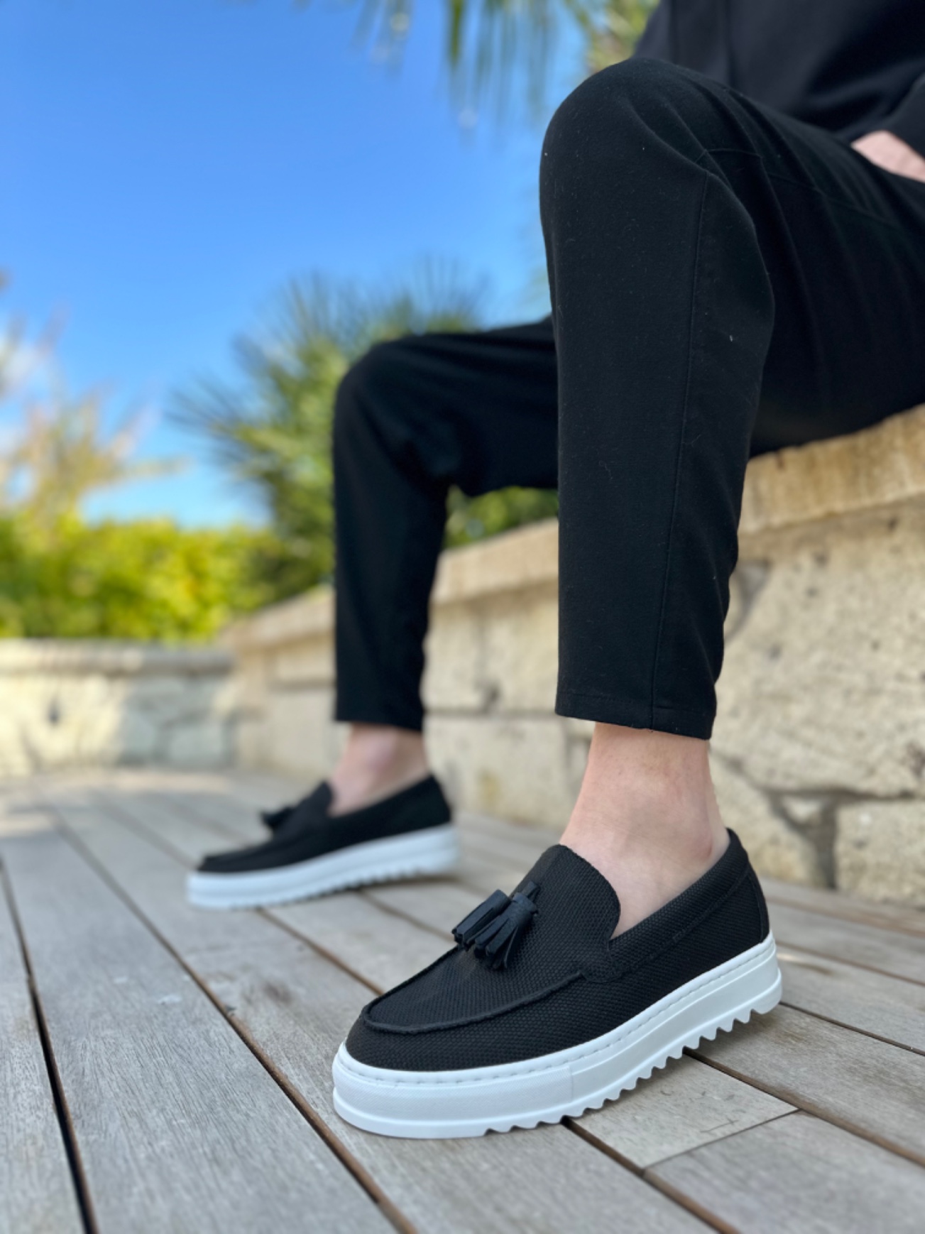 Boa BA0154 Erkek Günlük Ayakkabı SİYAH Keten