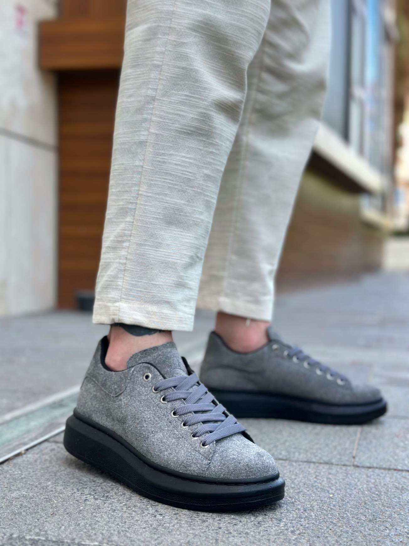 Boa BA0547 Erkek Günlük Ayakkabı Koyu Gri Süet