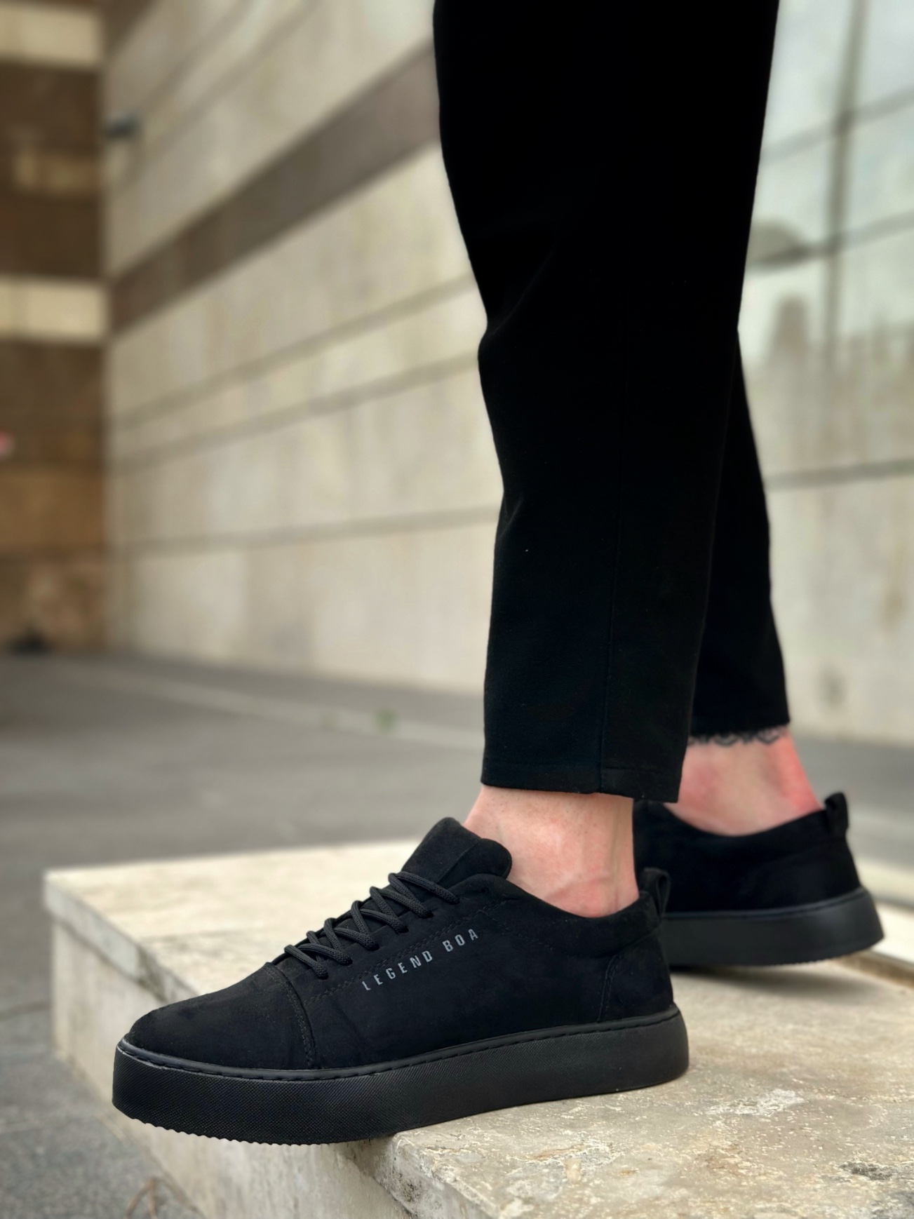 Boa BA104- Erkek Günlük Ayakkabı SİYAH  Süet