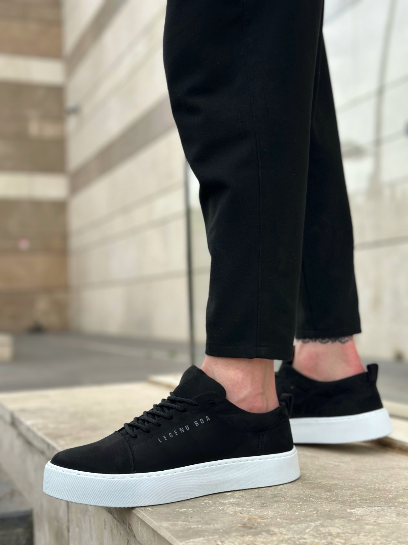 Boa BA104- Erkek Günlük Ayakkabı SİYAH  Süet