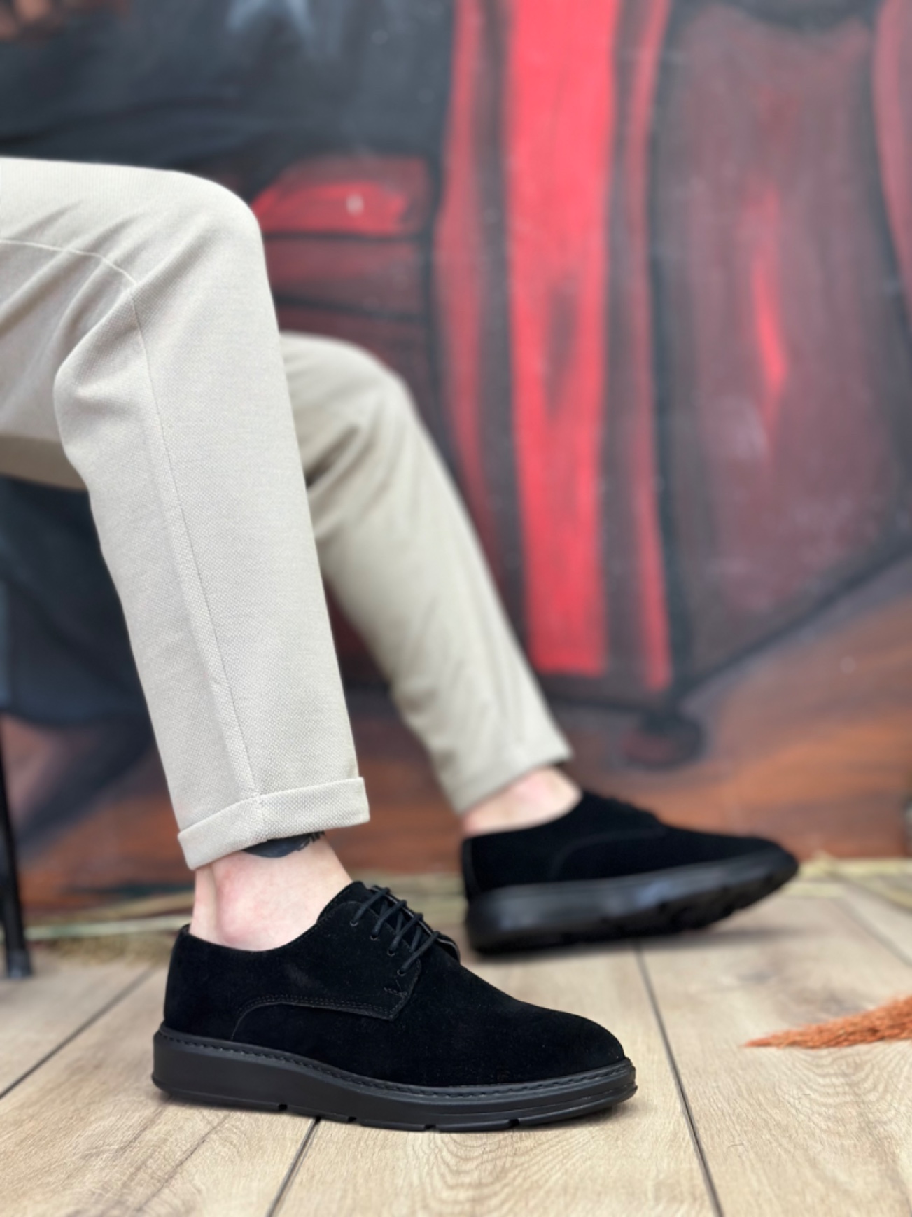 Boa BA0003 Erkek Günlük Ayakkabı Siyah Süet