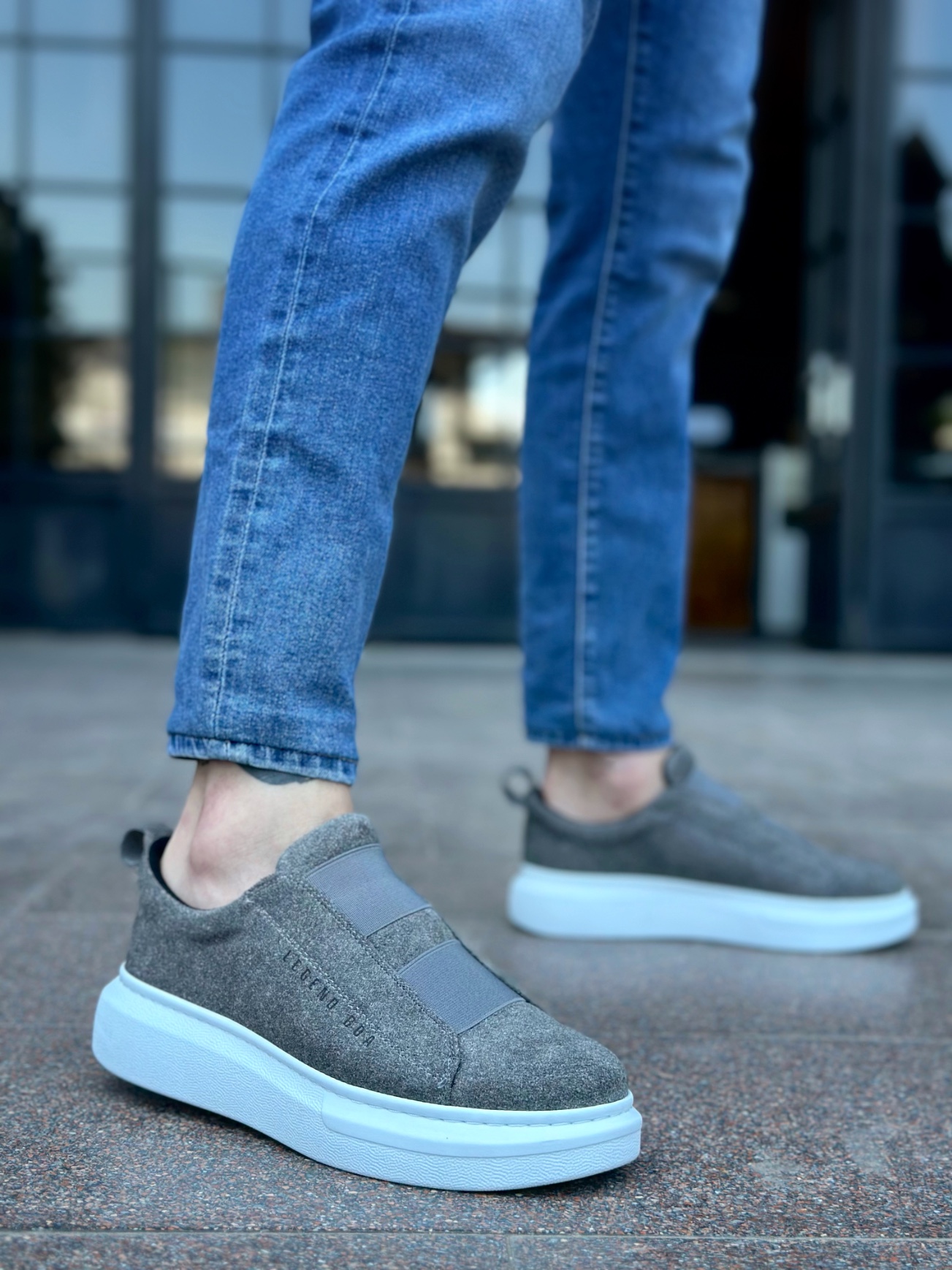 Boa BA0307 Erkek Günlük Ayakkabı Gri Süet