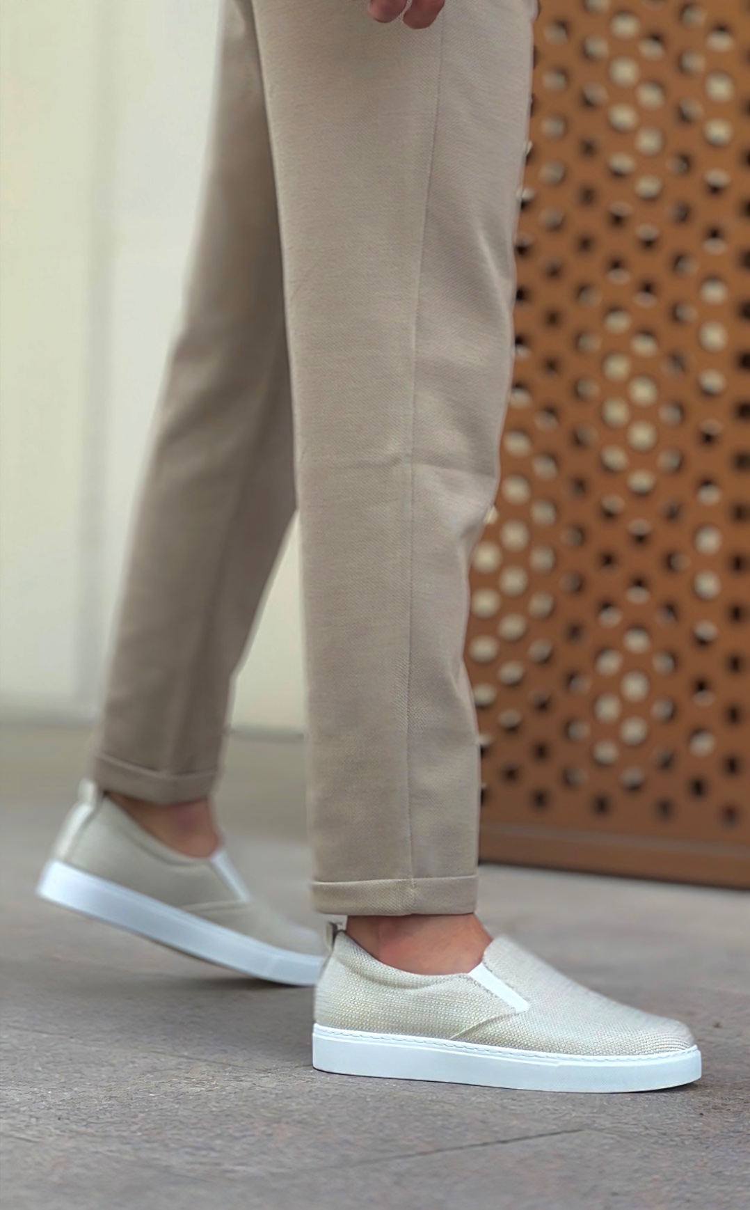 Boa BA0339 Erkek Günlük Ayakkabı Krem Keten